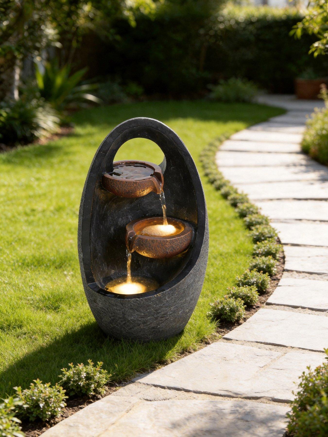 Living and Home Garden Water Feature Fountain H 48cm
