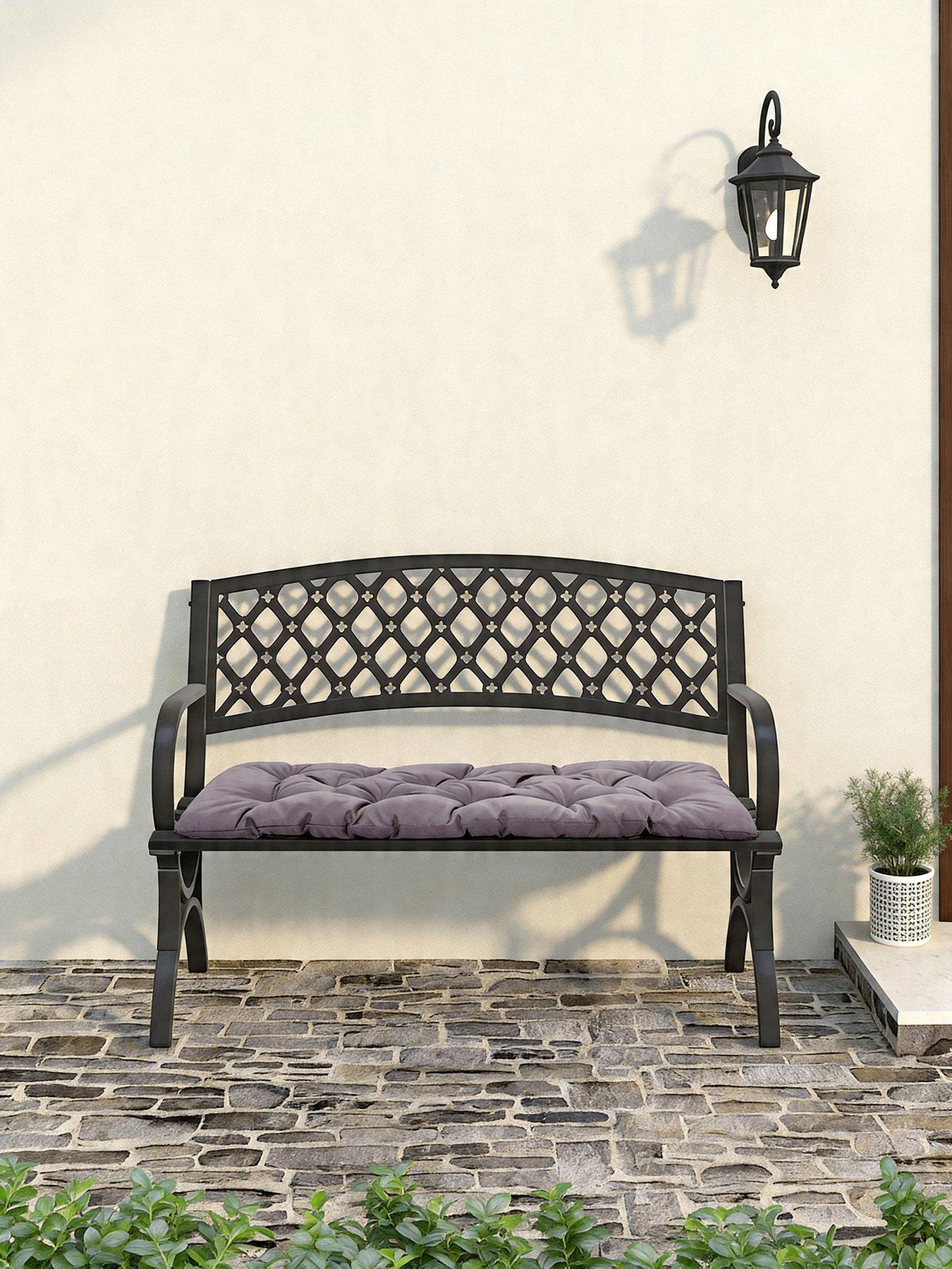 Image 1 of 7 of Living and Home Garden Seat Pad Dark Grey L 120cm x W 50cm