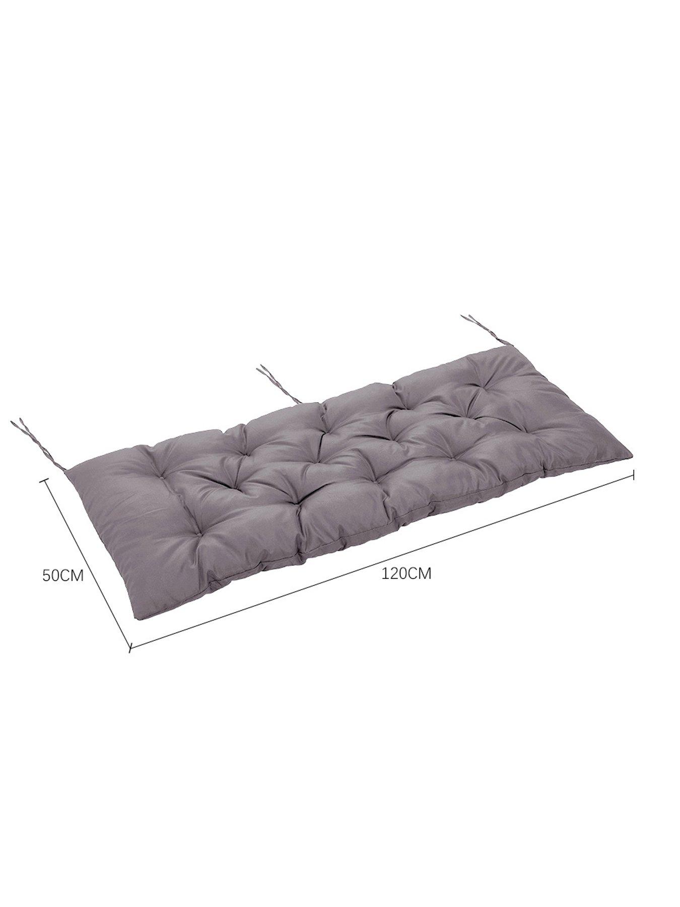 Image 7 of 7 of Living and Home Garden Seat Pad Dark Grey L 120cm x W 50cm