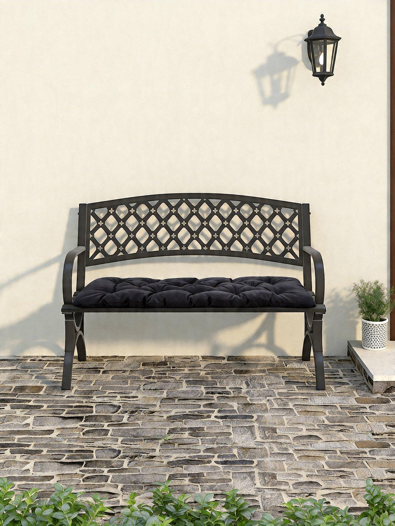 Living And Home Garden Seat Pad Black L 120Cm X W 50Cm in One Colour