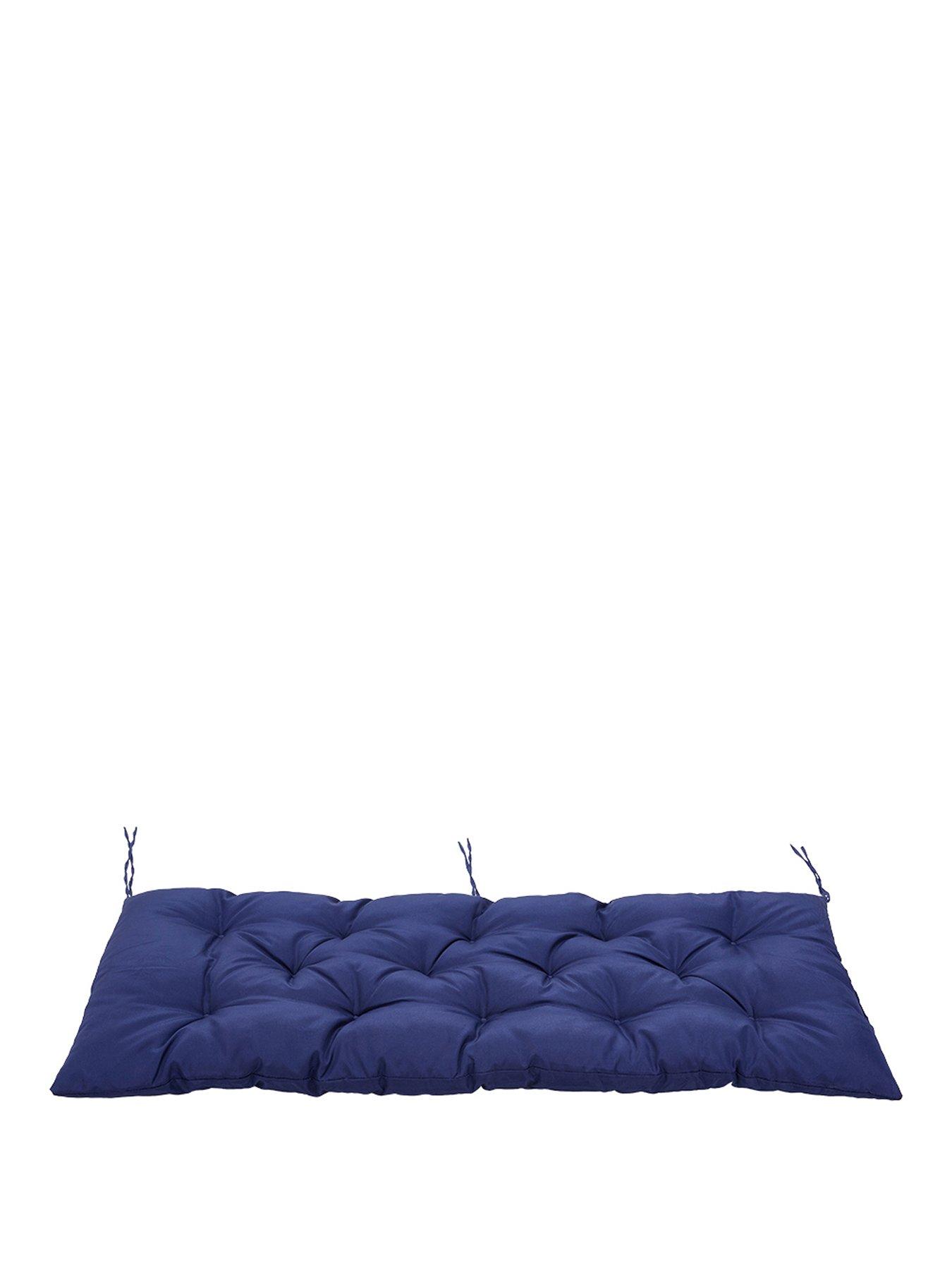 Image 2 of 6 of Living and Home Garden Seat Pad Navy Black L 120cm x W 50cm