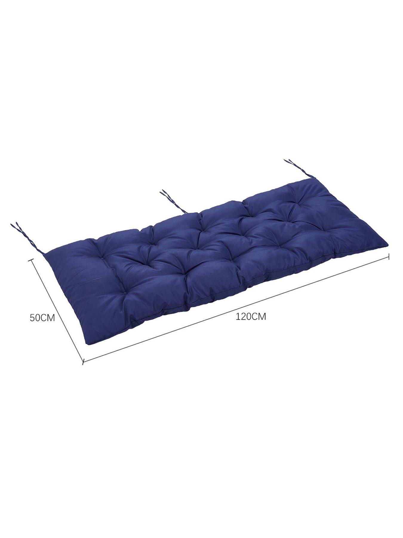 Image 6 of 6 of Living and Home Garden Seat Pad Navy Black L 120cm x W 50cm
