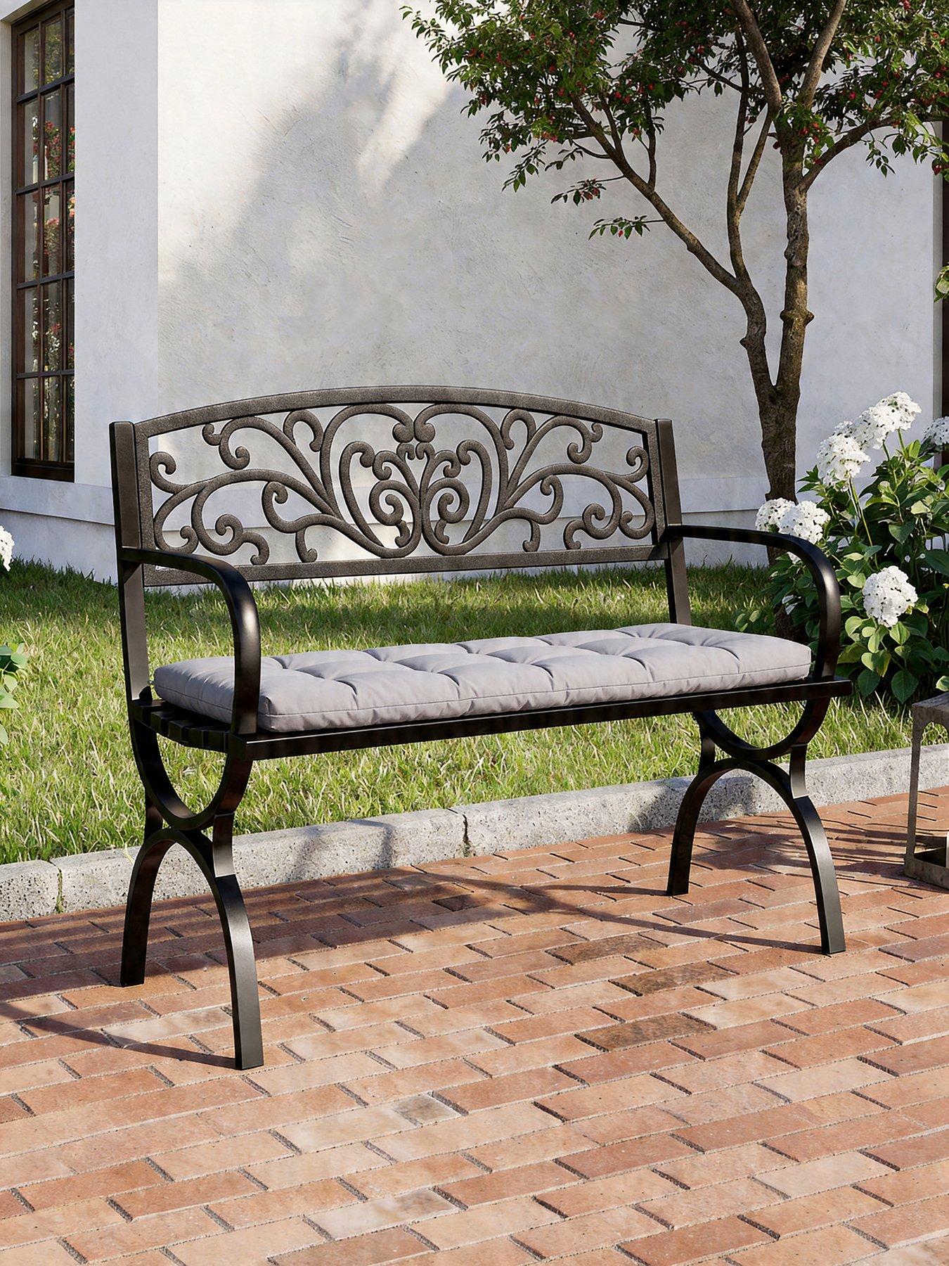 Living And Home Garden Seat Pad Grey L 130Cm X W 50Cm in One Colour