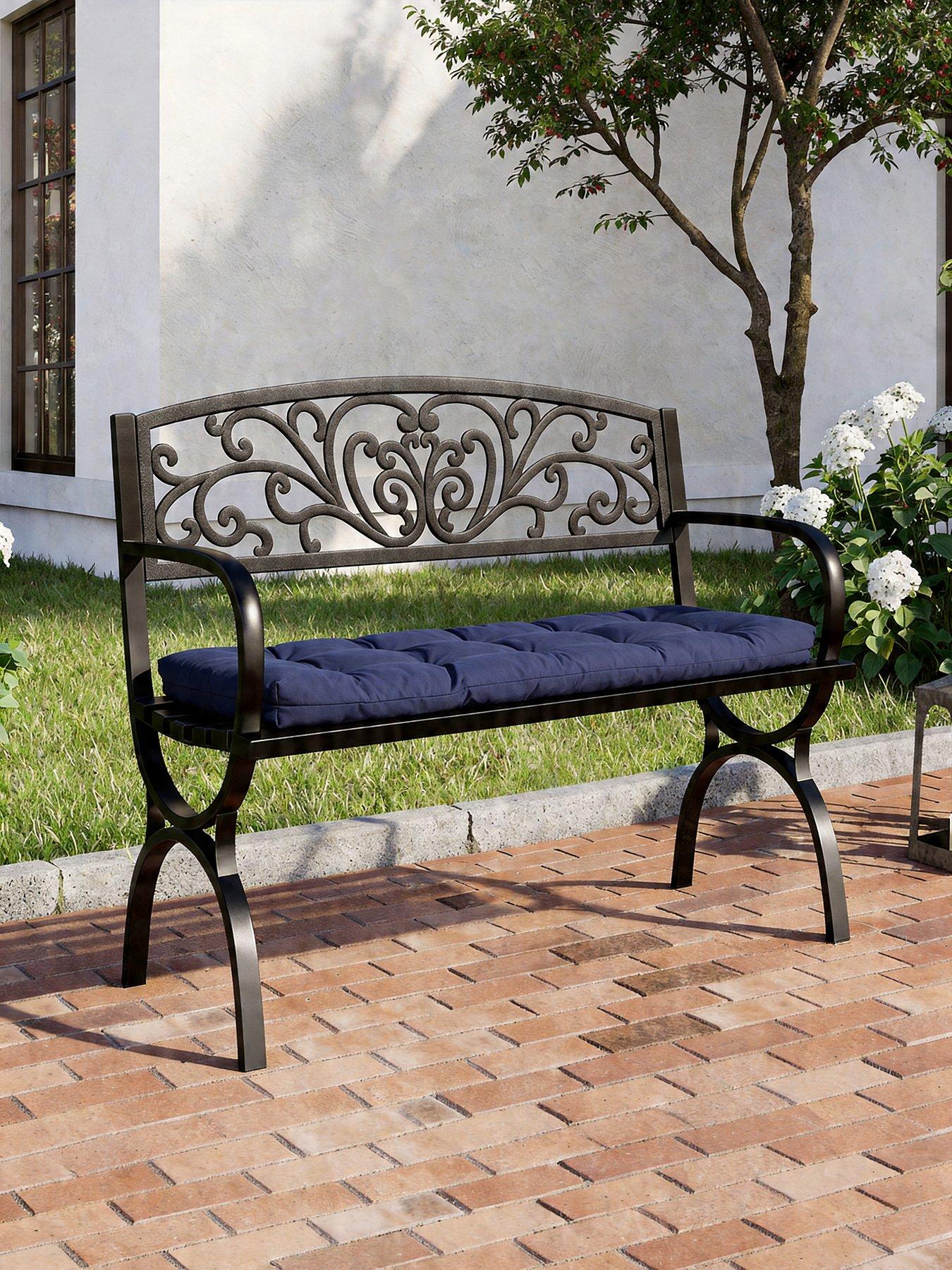Living And Home Garden Seat Pad Blue L 130Cm X W 50Cm in One Colour