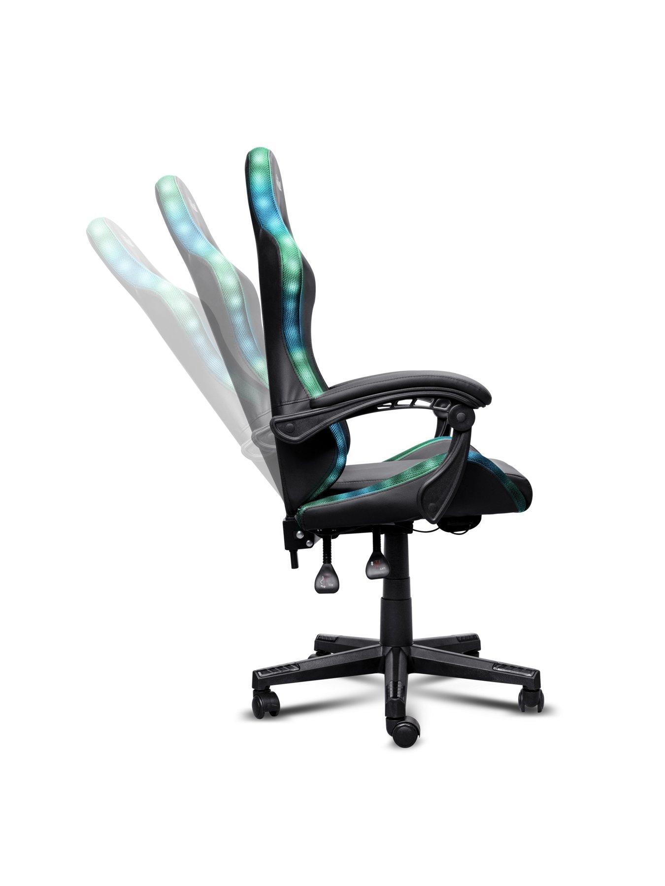 Image 3 of 7 of Trust GXT 704 Roniq Comfortable, Adjustable Gaming Chair with RGB lighting - Black