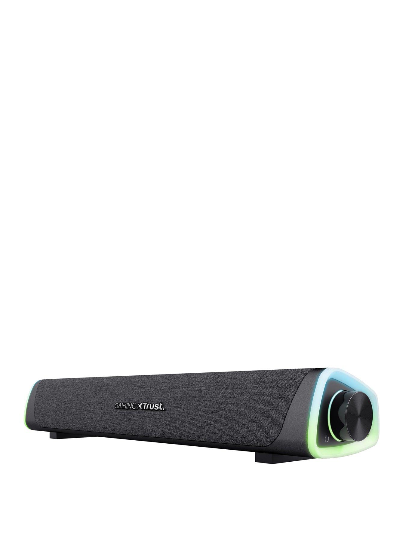 Image 1 of 7 of Trust GXT620 Axon RGB Illuminated Soundbar, PC Speaker for Computer, Laptop, Smartphone, Tablet, TV