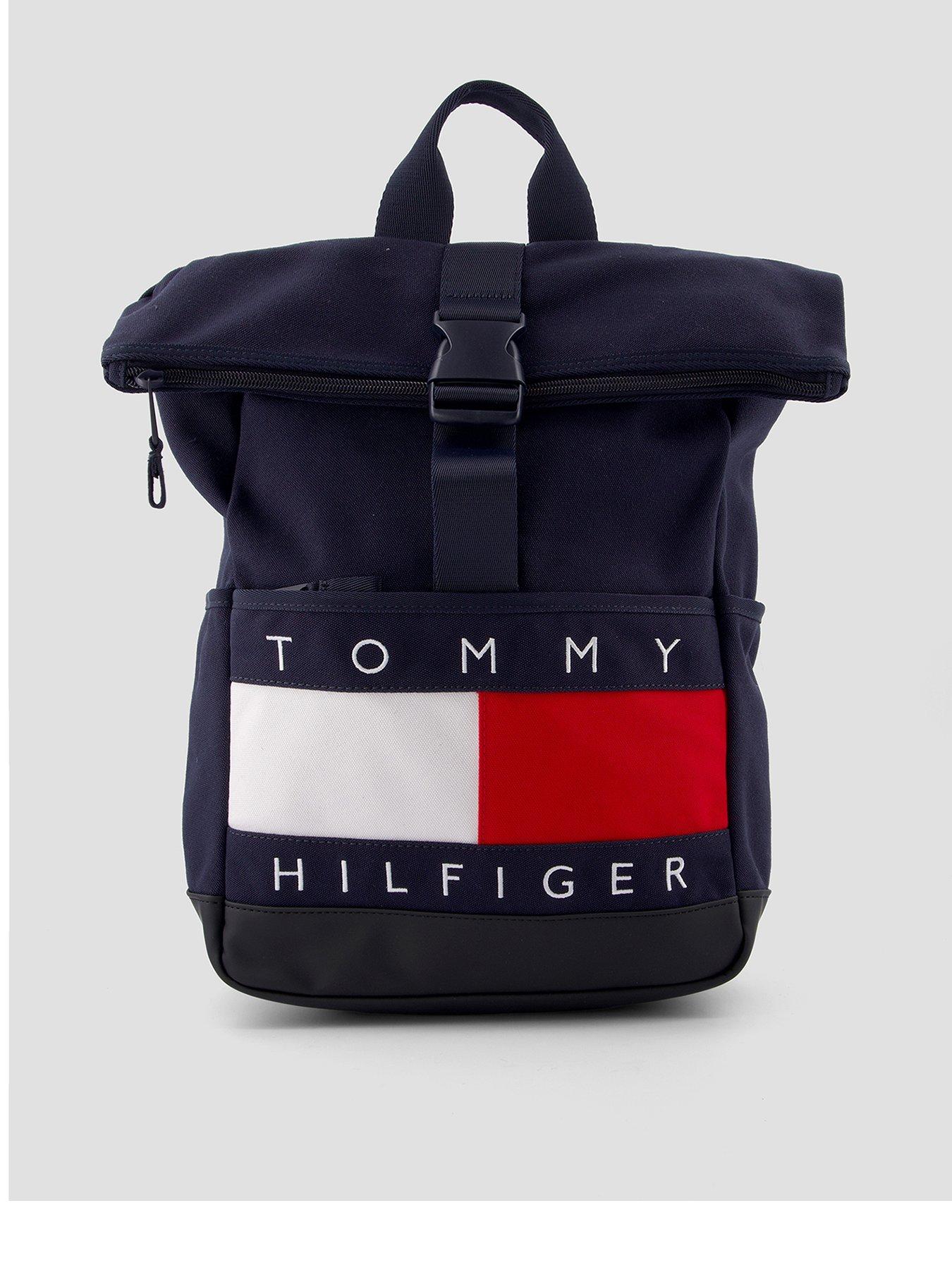 tommy-hilfiger-kids-heritage-flag-roll-top-backpack-navyfront