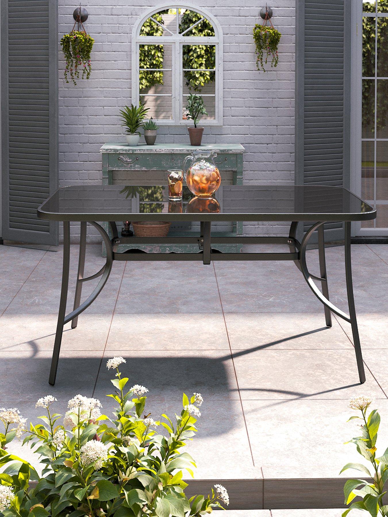 living-and-home-rectangular-garden-table-with-parasol-hole-l-150-cmfront