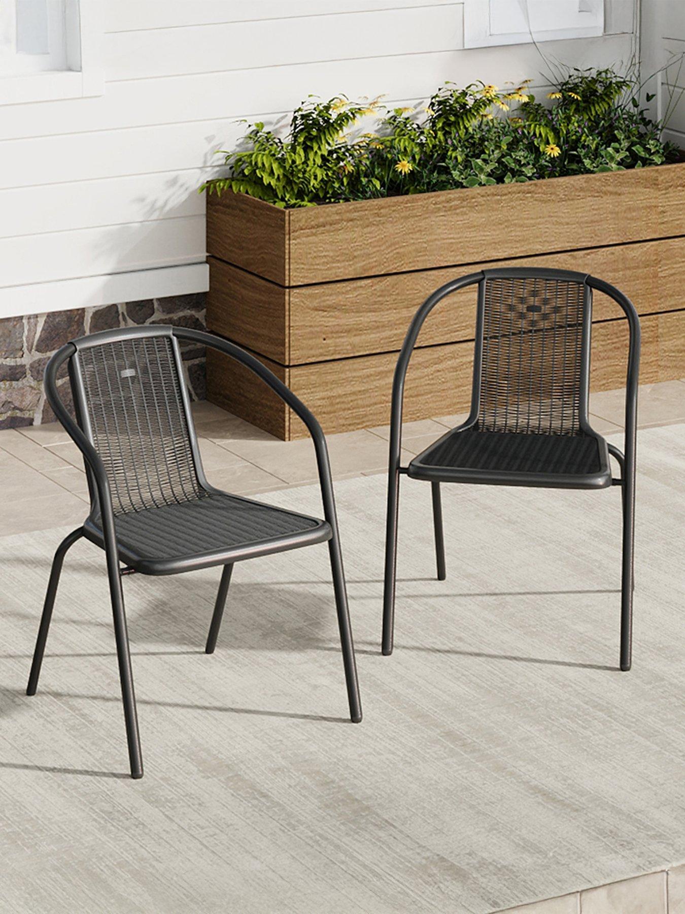 living-and-home-2-pcs-stacking-garden-chair-blackoutfit