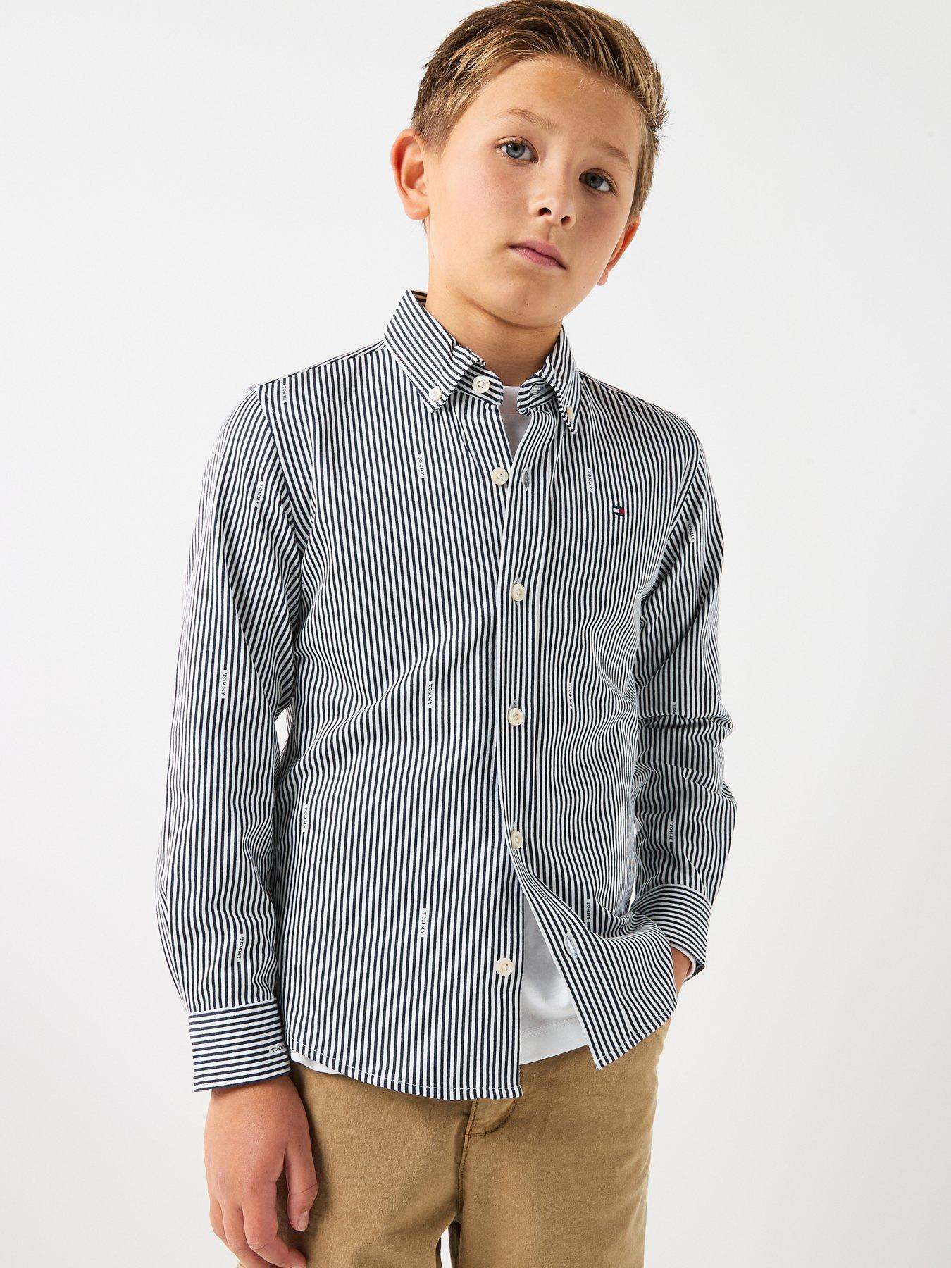 Tommy Hilfiger Boys Long Sleeve Jersey Shirt - Navy