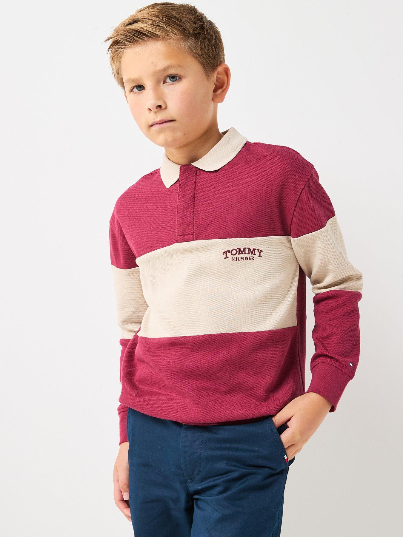 Tommy Hilfiger Boys Colourblock Long Sleeve Polo Shirt - Multi