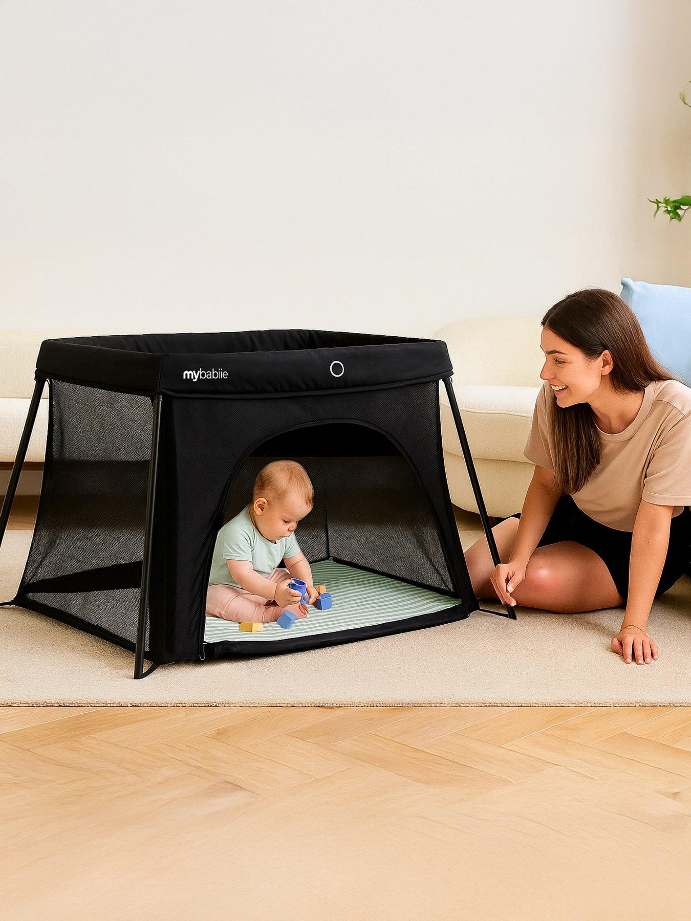 Image 4 of 8 of My Babiie My Babiie MBTC2 Air-Light 2-in-1 Travel Cot - Black