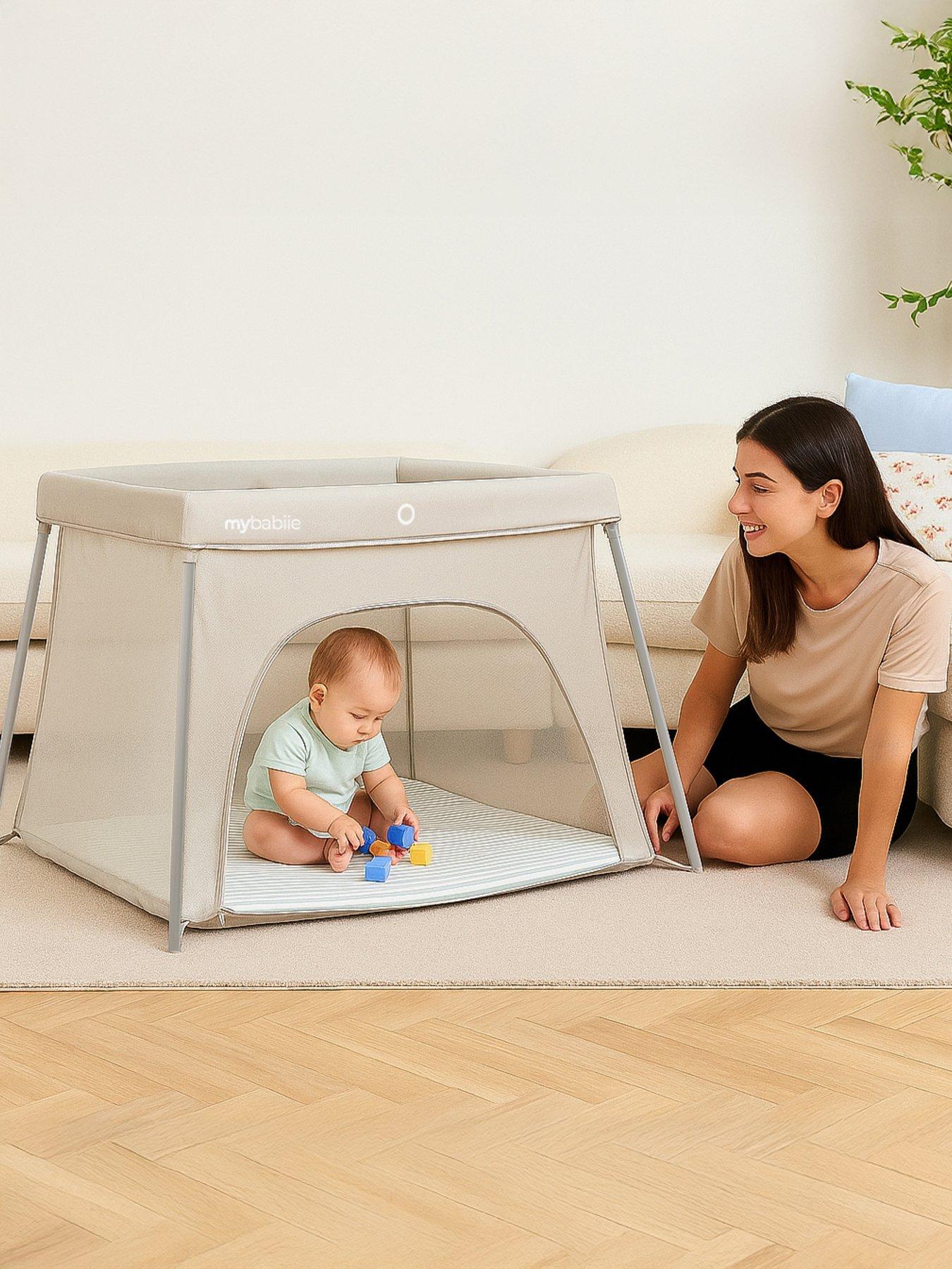 Image 4 of 8 of My Babiie My Babiie MBTC2 Air-Light 2-in-1 Travel Cot - Ivory