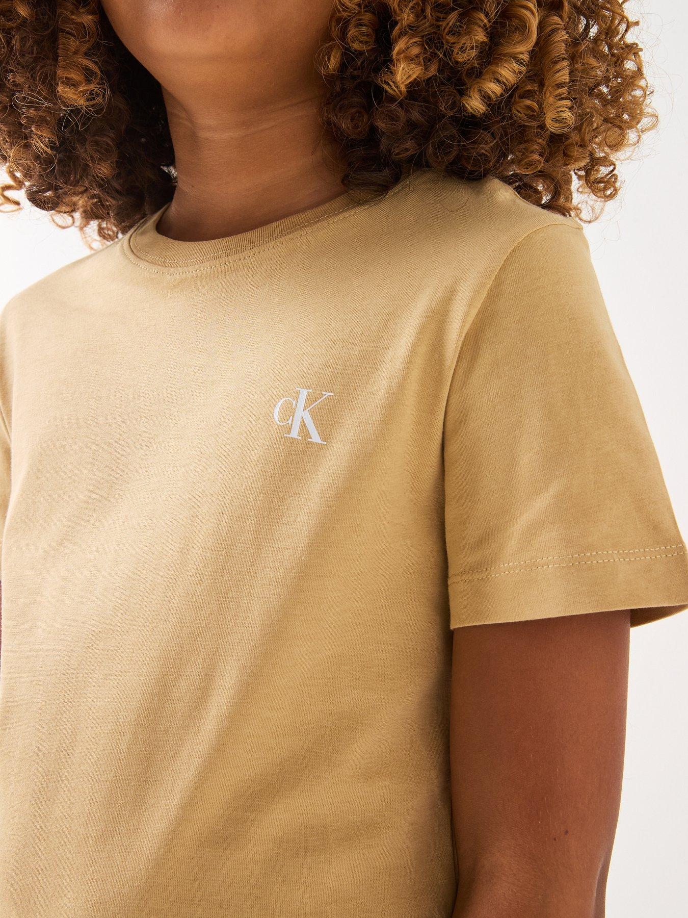 Image 5 of 7 of Calvin Klein Jeans Boys 2 Pack Monogram Short Sleeve T-Shirts - Multi