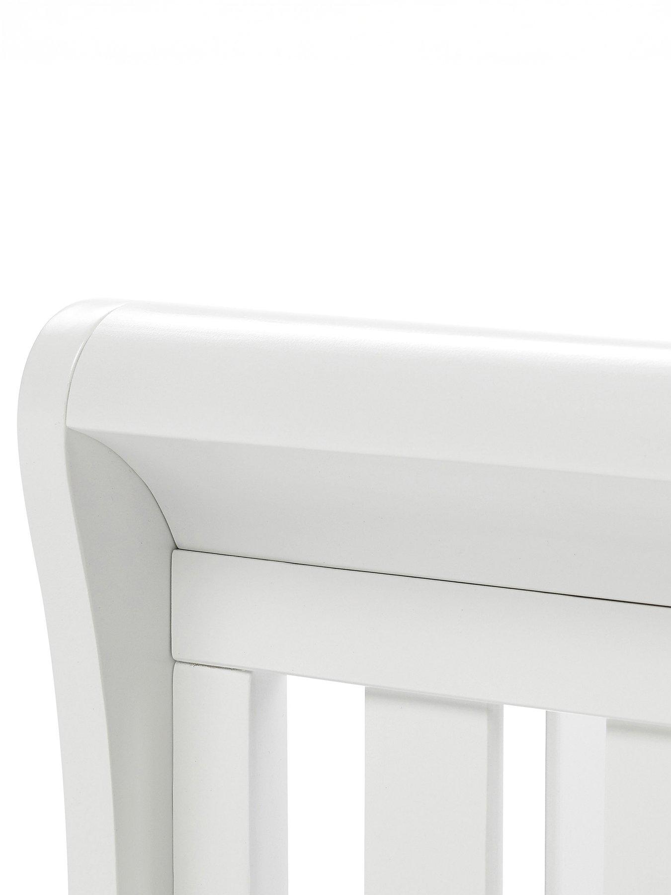 Image 7 of 7 of Babymore Eva Cot Bed White with Fibre Mattress