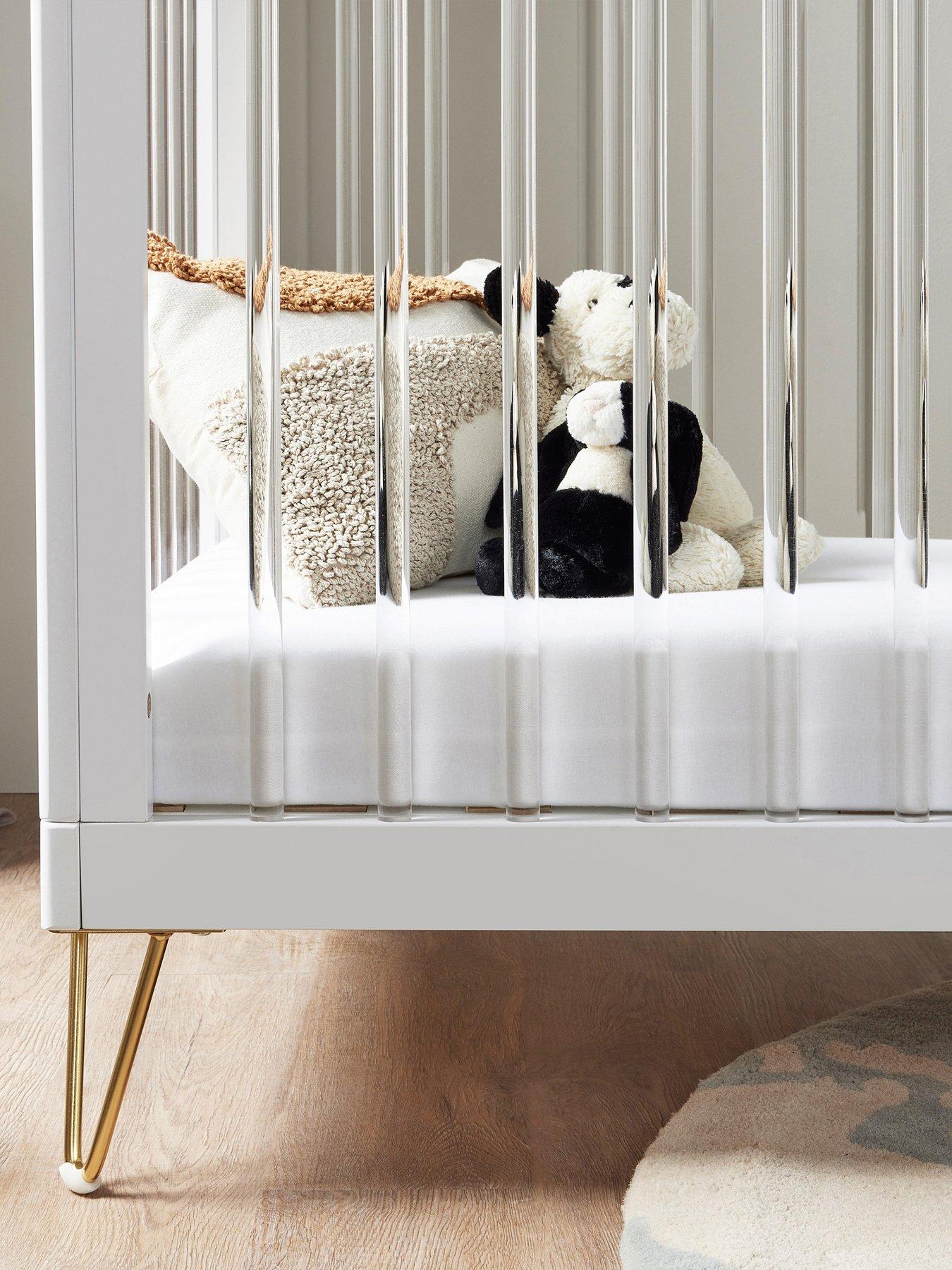 Image 4 of 6 of Babymore Kimi Cot Bed Acrylic with Fibre Mattress