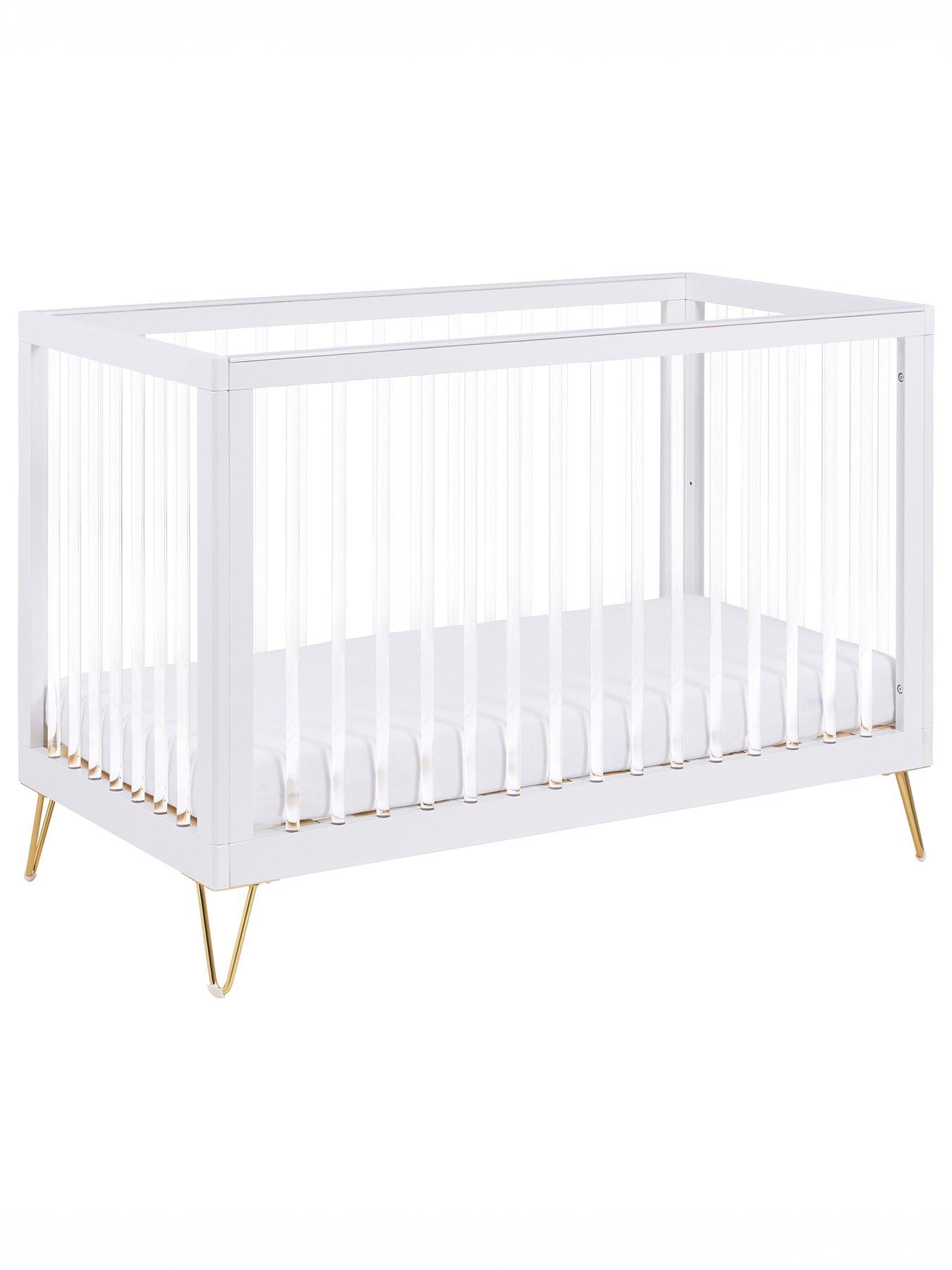 Image 5 of 6 of Babymore Kimi Cot Bed Acrylic with Fibre Mattress