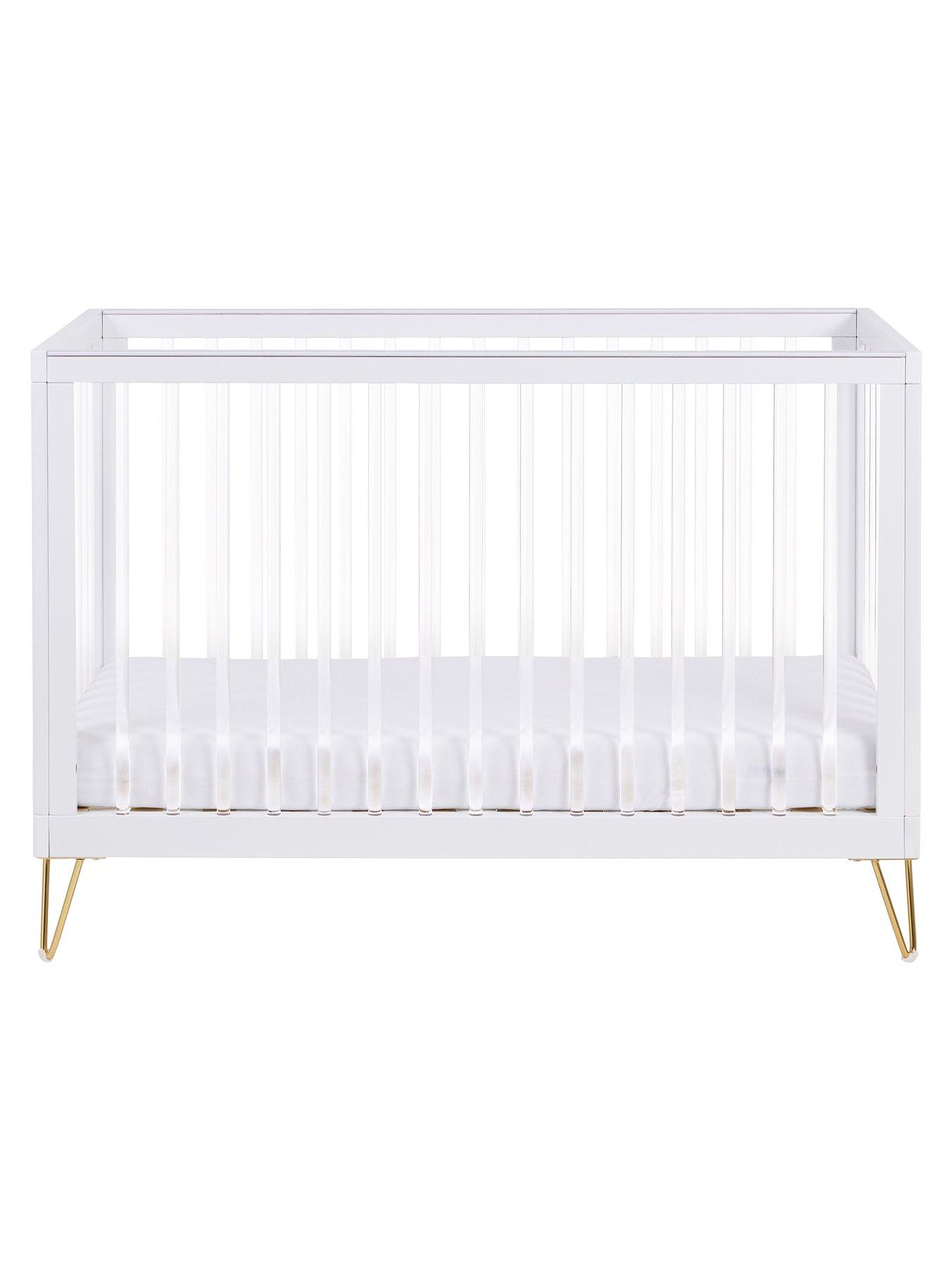 Image 6 of 6 of Babymore Kimi Cot Bed Acrylic with Fibre Mattress
