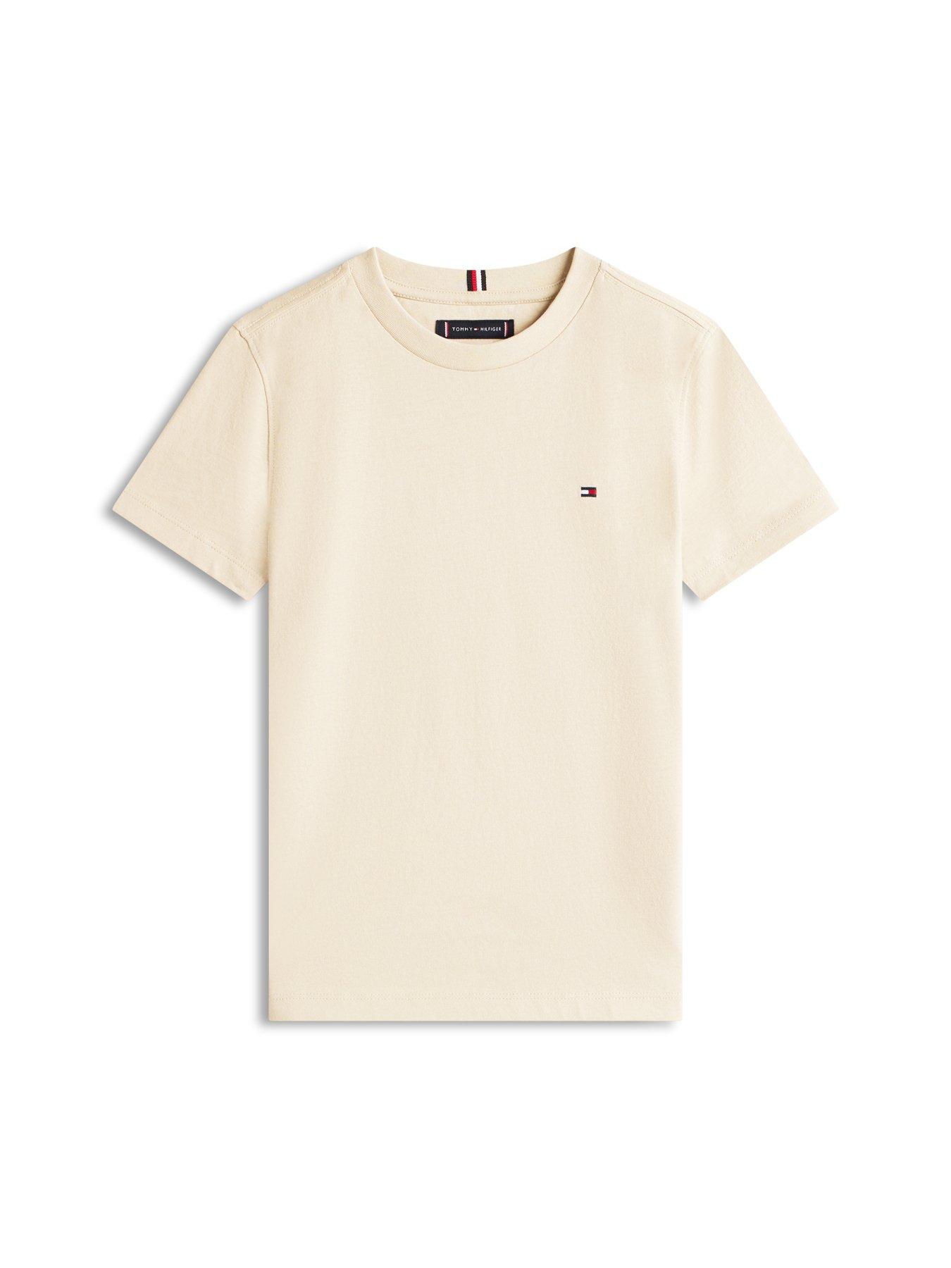 Image 5 of 5 of Tommy Hilfiger Boys Essential Cotton Short Sleeve T-Shirt - Beige