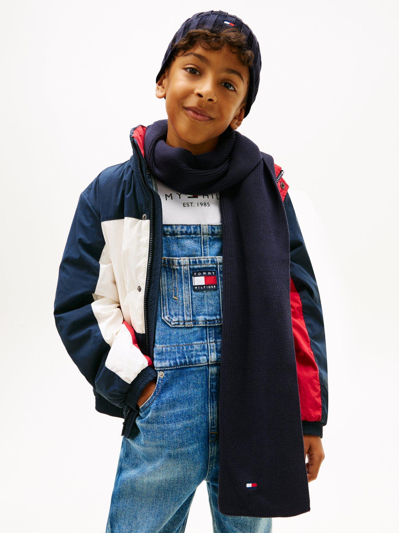 tommy-hilfiger-kids-small-flag-beanie-and-scarf-gift-set-navystillFront