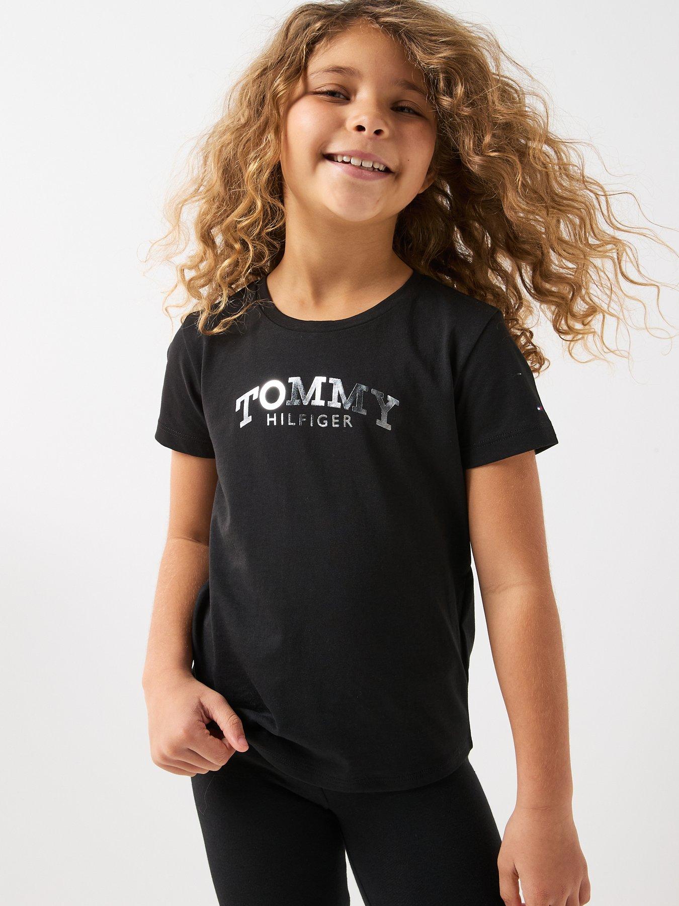 tommy-hilfiger-girls-foil-short-sleeve-t-shirt-black