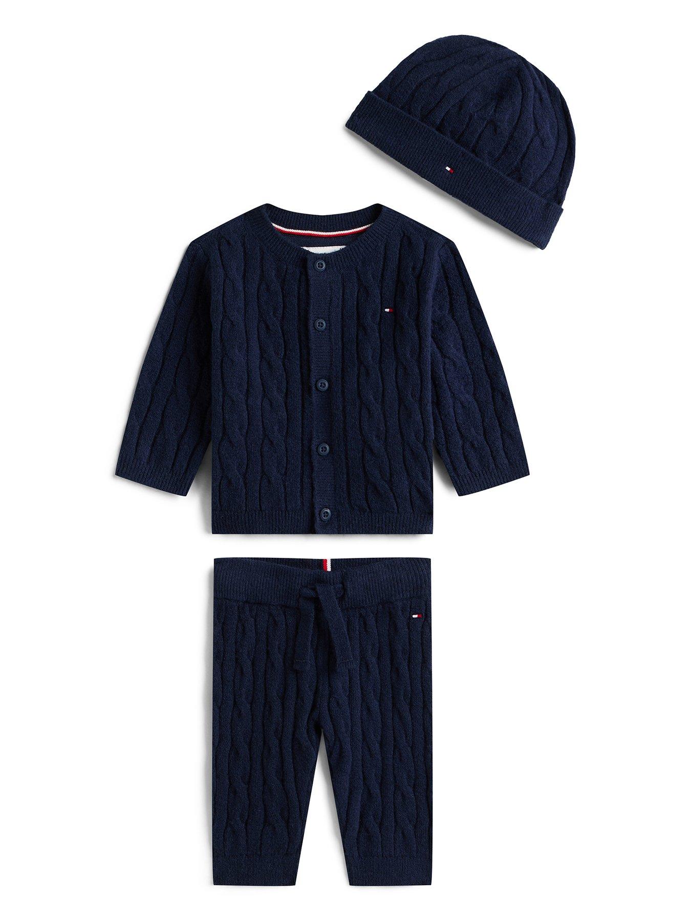 tommy-hilfiger-baby-boys-cable-top-and-pant-set-with-beanie-navy