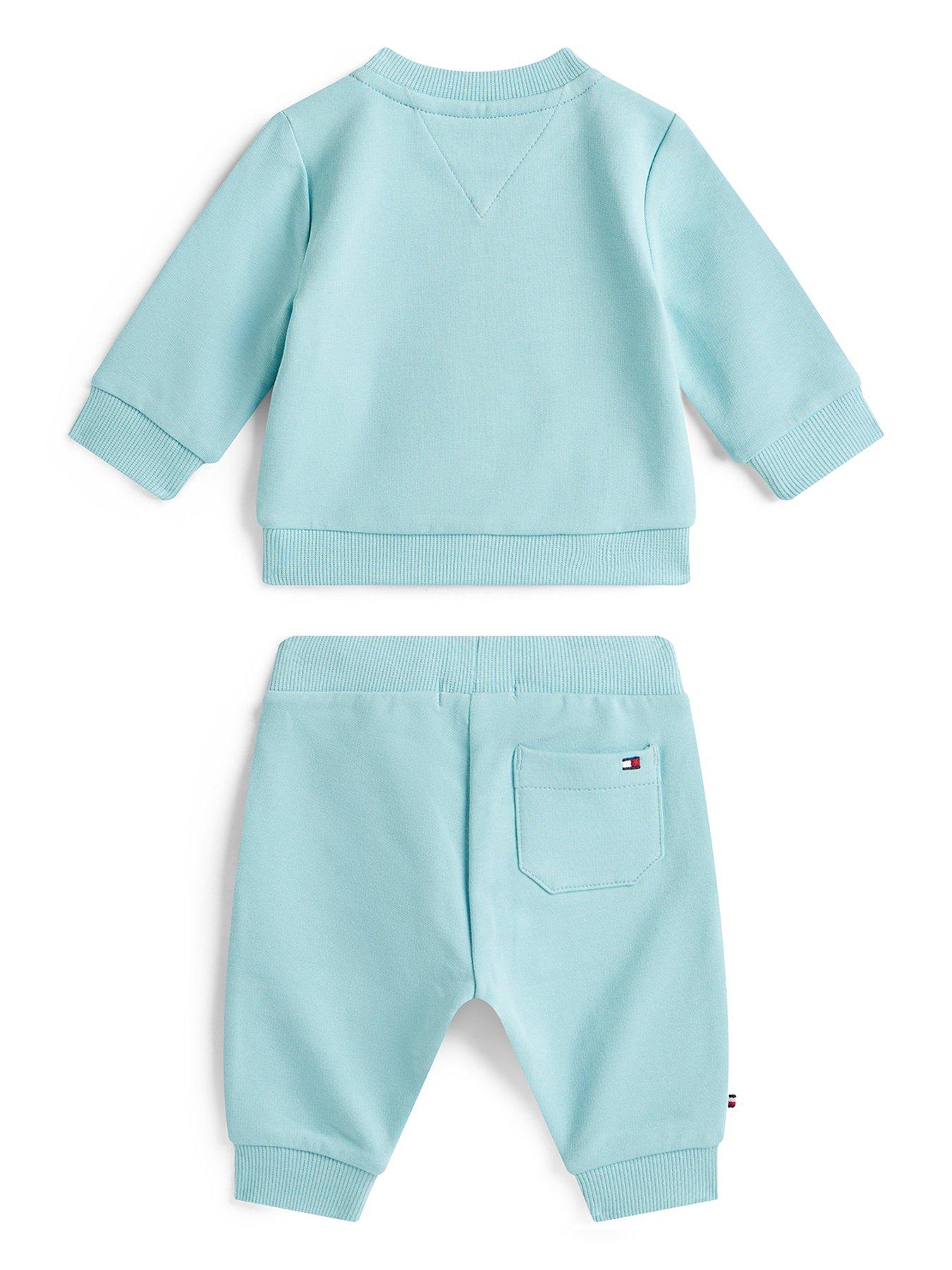 Image 2 of 2 of Tommy Hilfiger Baby Boys Monotype 2 Piece Set - Light Green