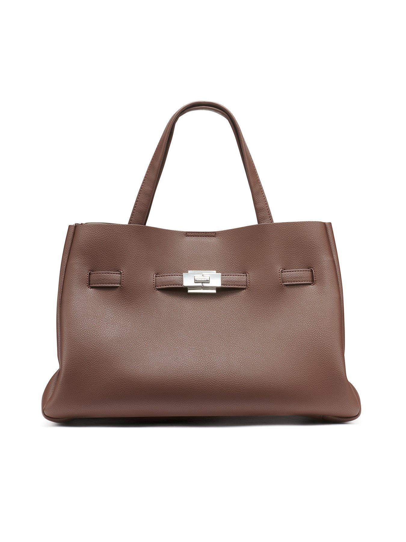 DKNY Bryar Large Satchel - Dark Brown
