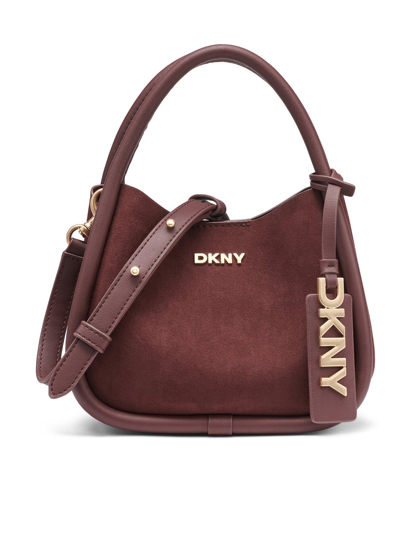 Image 1 of 4 of DKNY Capri Hobo Crossbody Bag - Dark Red