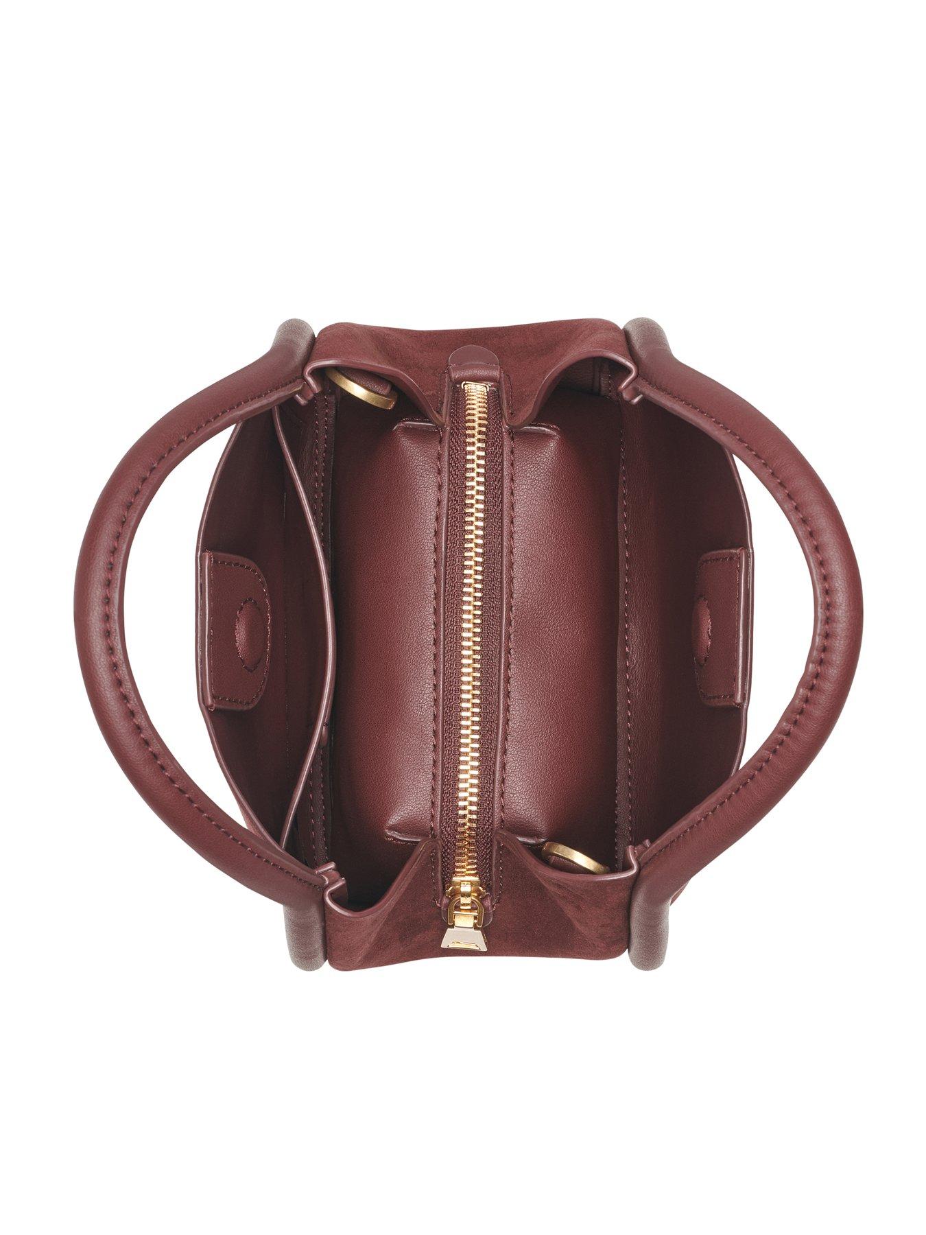 Image 4 of 4 of DKNY Capri Hobo Crossbody Bag - Dark Red