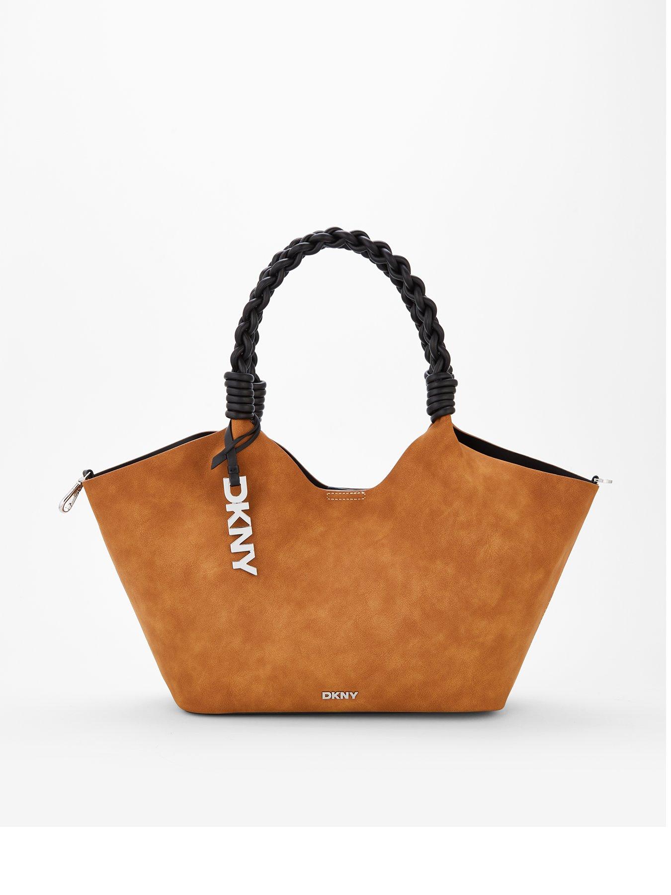 Image 1 of 4 of DKNY Paula Medium Logo Tote Bag - Light Brown