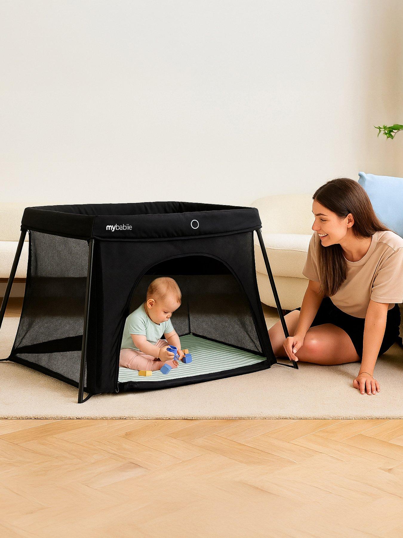 my-babiie-my-babiie-mbtc3-air-light-3-in-1-travel-cot-with-bassinet-black