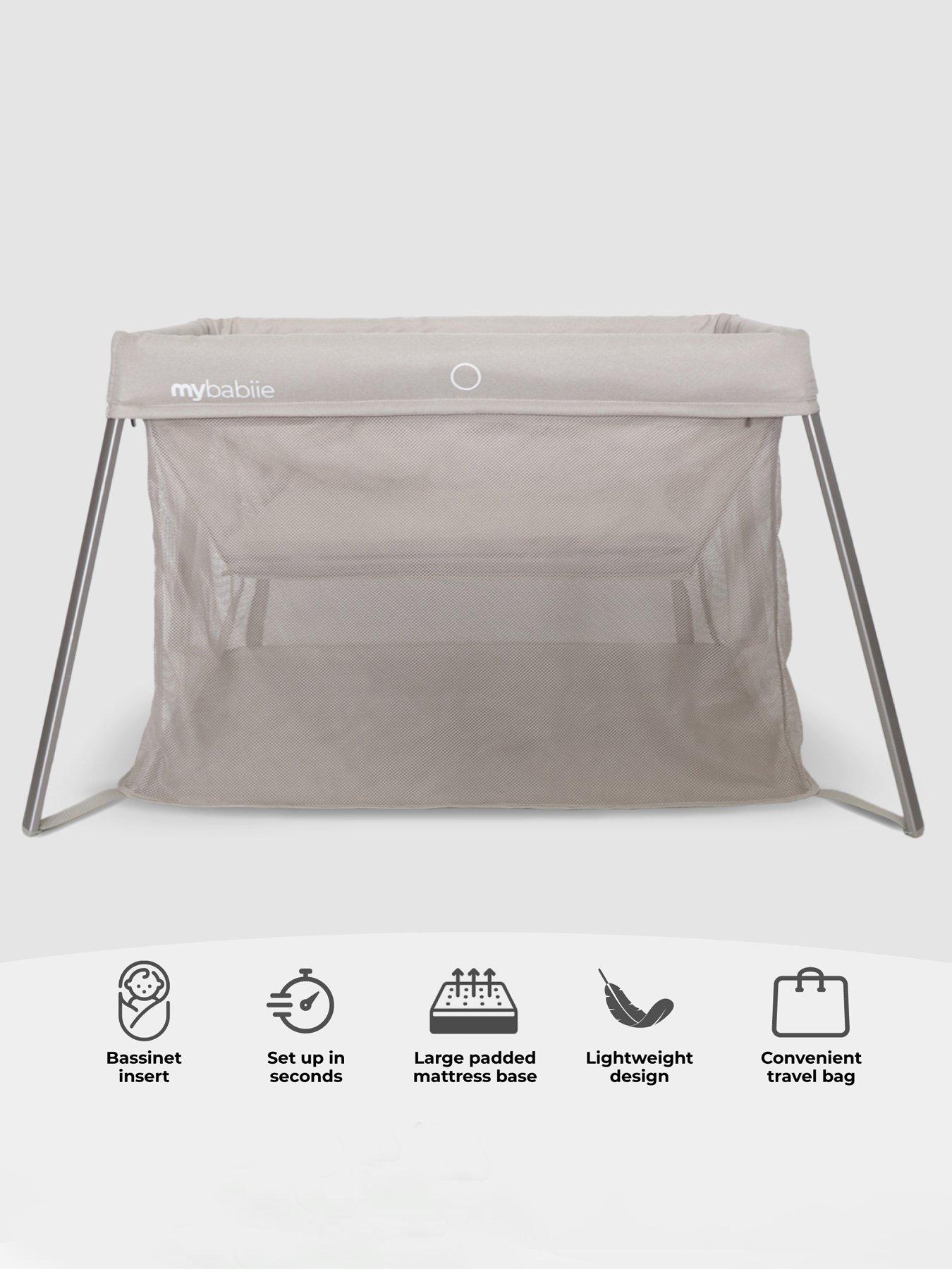 Image 3 of 8 of My Babiie My Babiie MBTC3 Air-Light 3-in-1 Travel Cot with Bassinet - Ivory