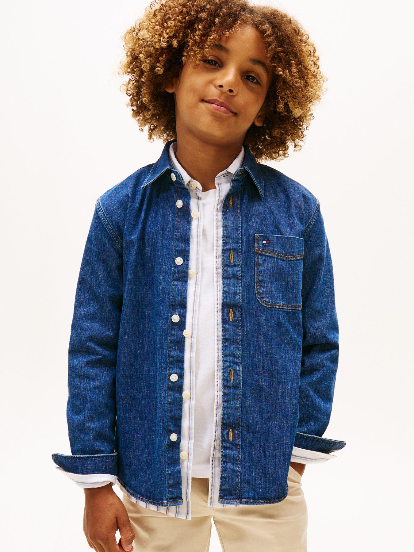 tommy-hilfiger-boys-relaxed-denim-shirt-dark-blue