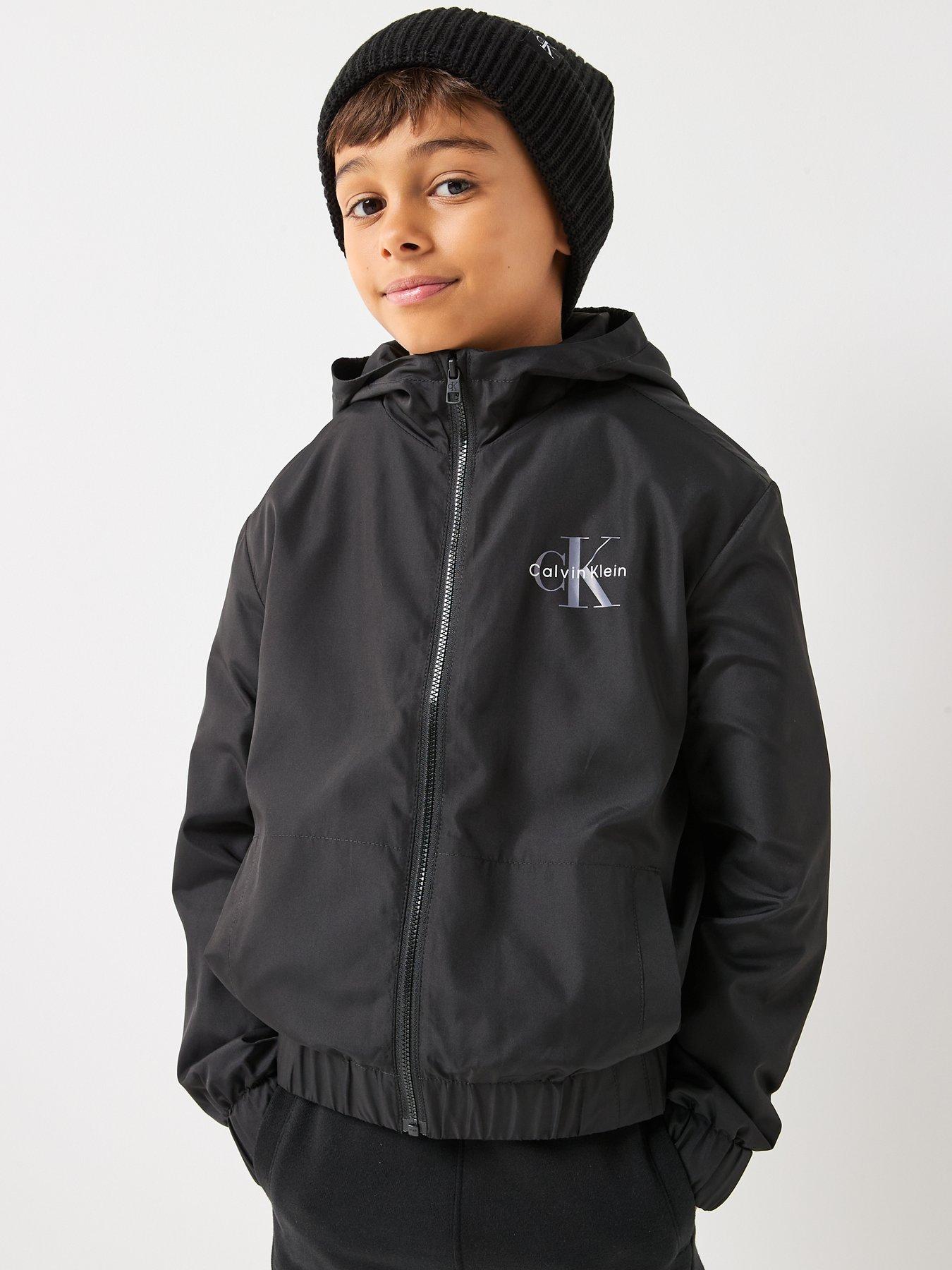Image 6 of 6 of Calvin Klein Jeans Boys Monologo Essential Jacket - Black