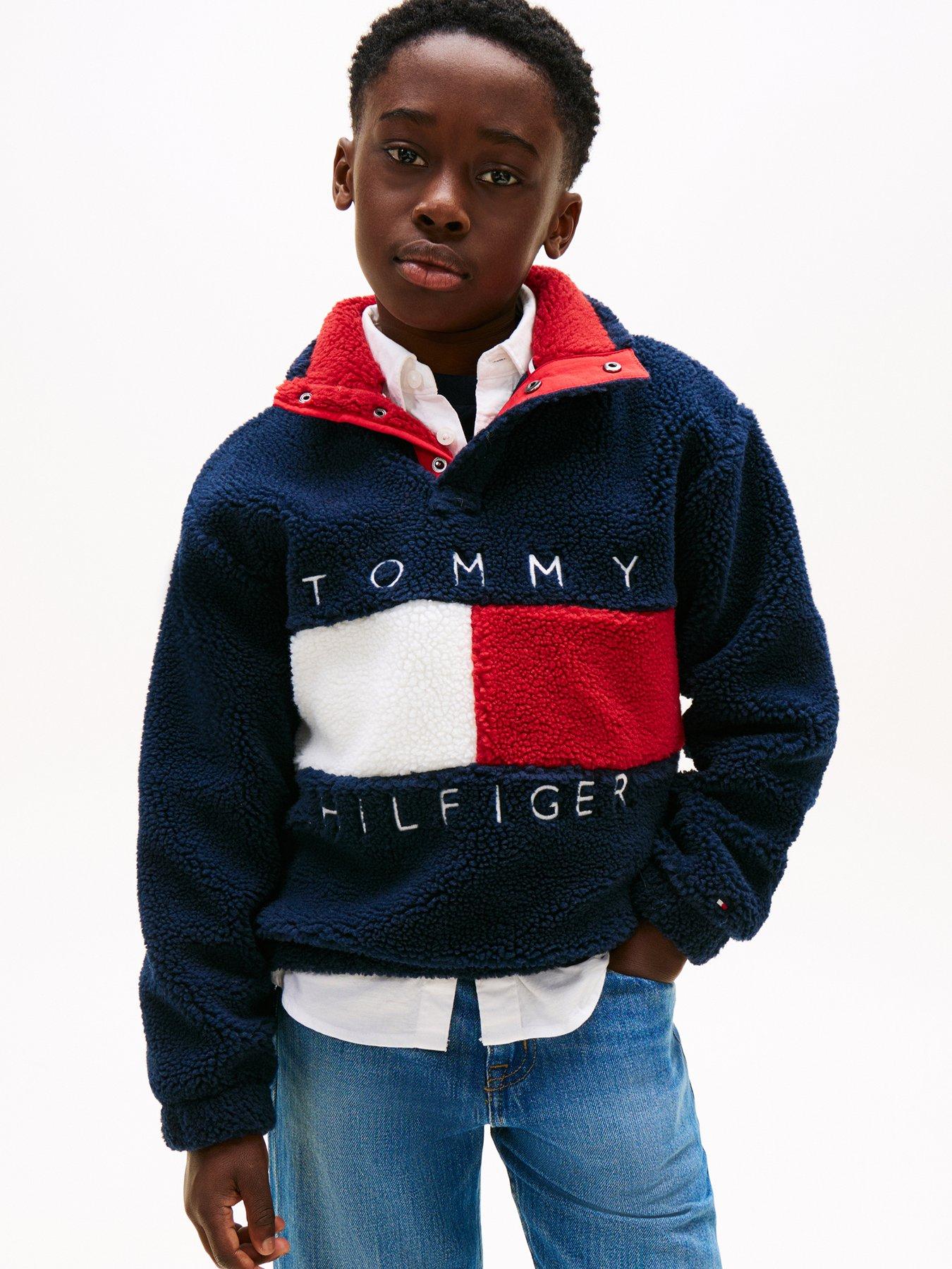 Tommy Hilfiger Kids Heritage Flag Fleece Sweatshirt - Navy