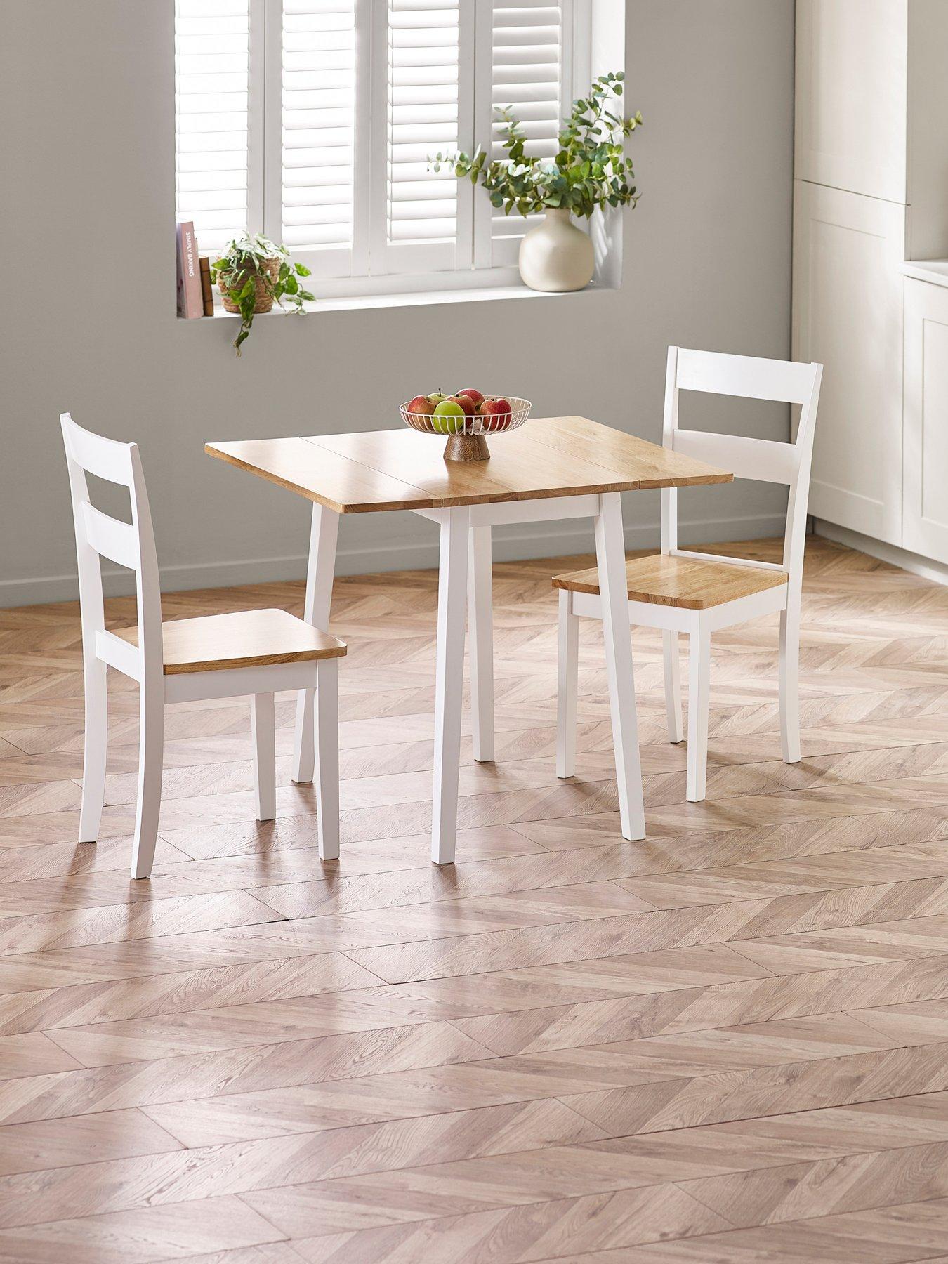 Image 1 of 6 of Julian Bowen Linwood Drop Leaf Extending Dining Table