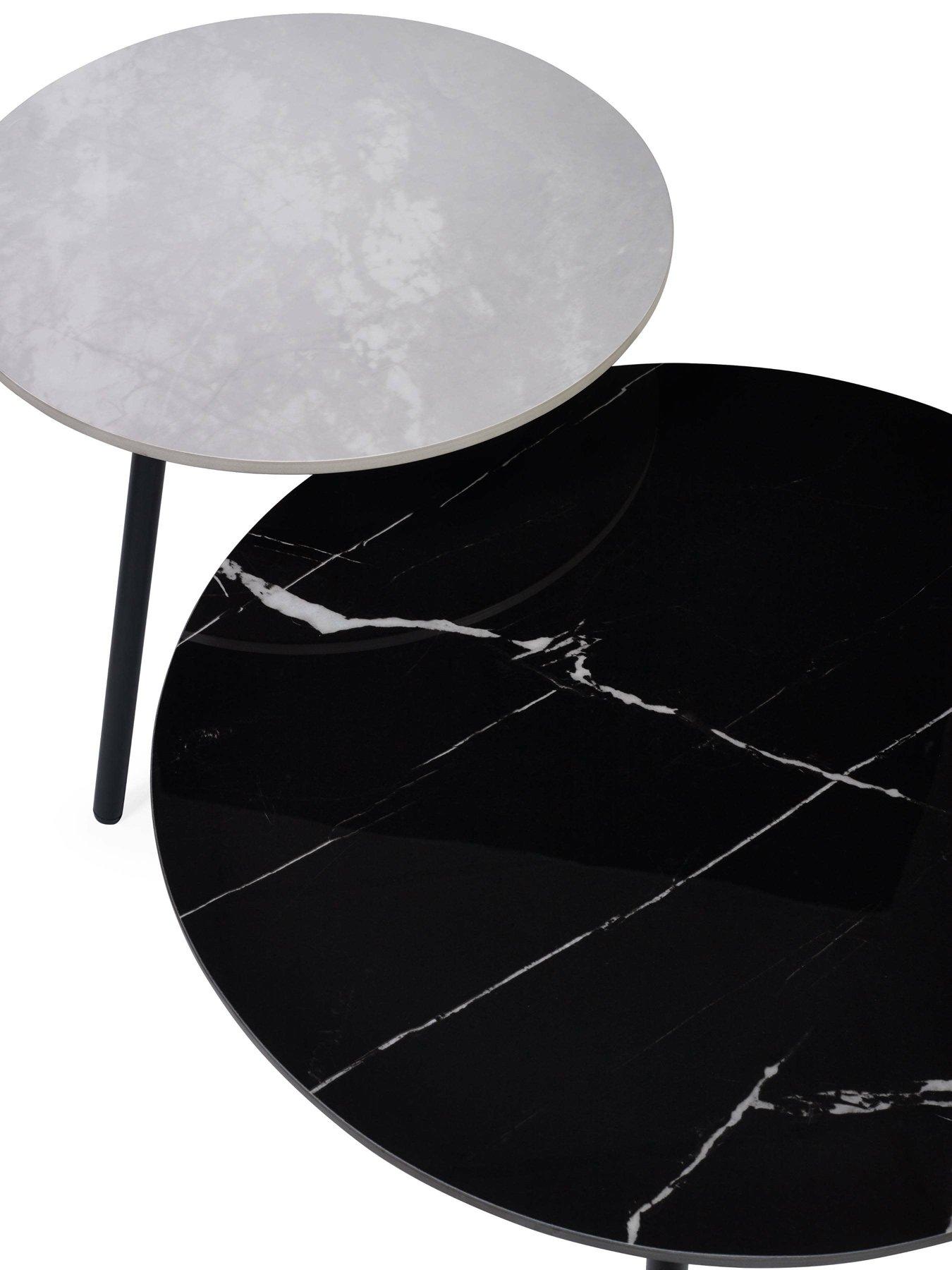 Image 4 of 4 of Julian Bowen Casper Nest Of Tables - Grey & Black