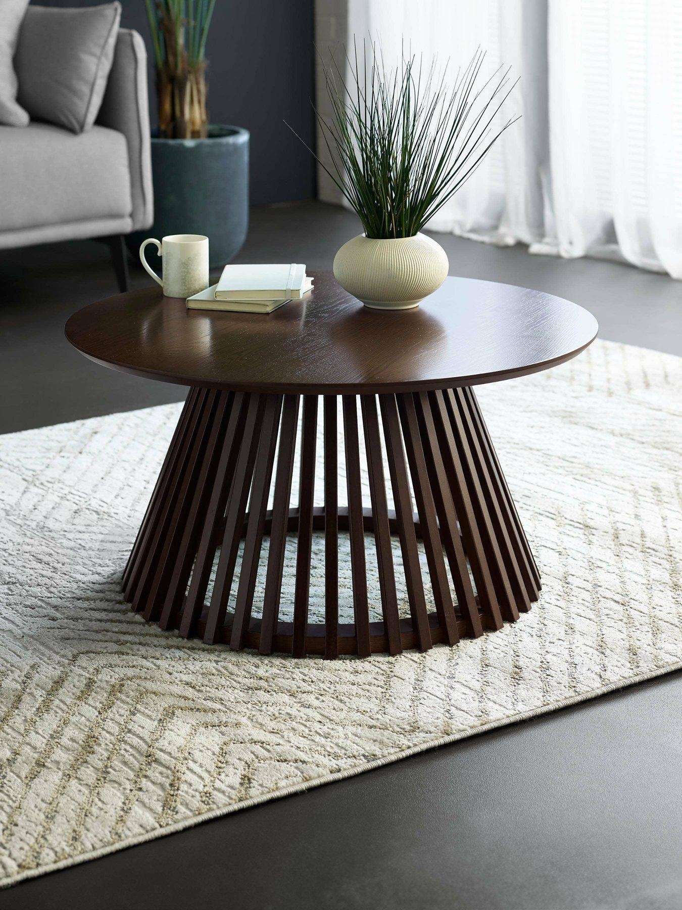 Image 1 of 4 of Julian Bowen Ollie Slatted Coffee Table - Cocoa Oak