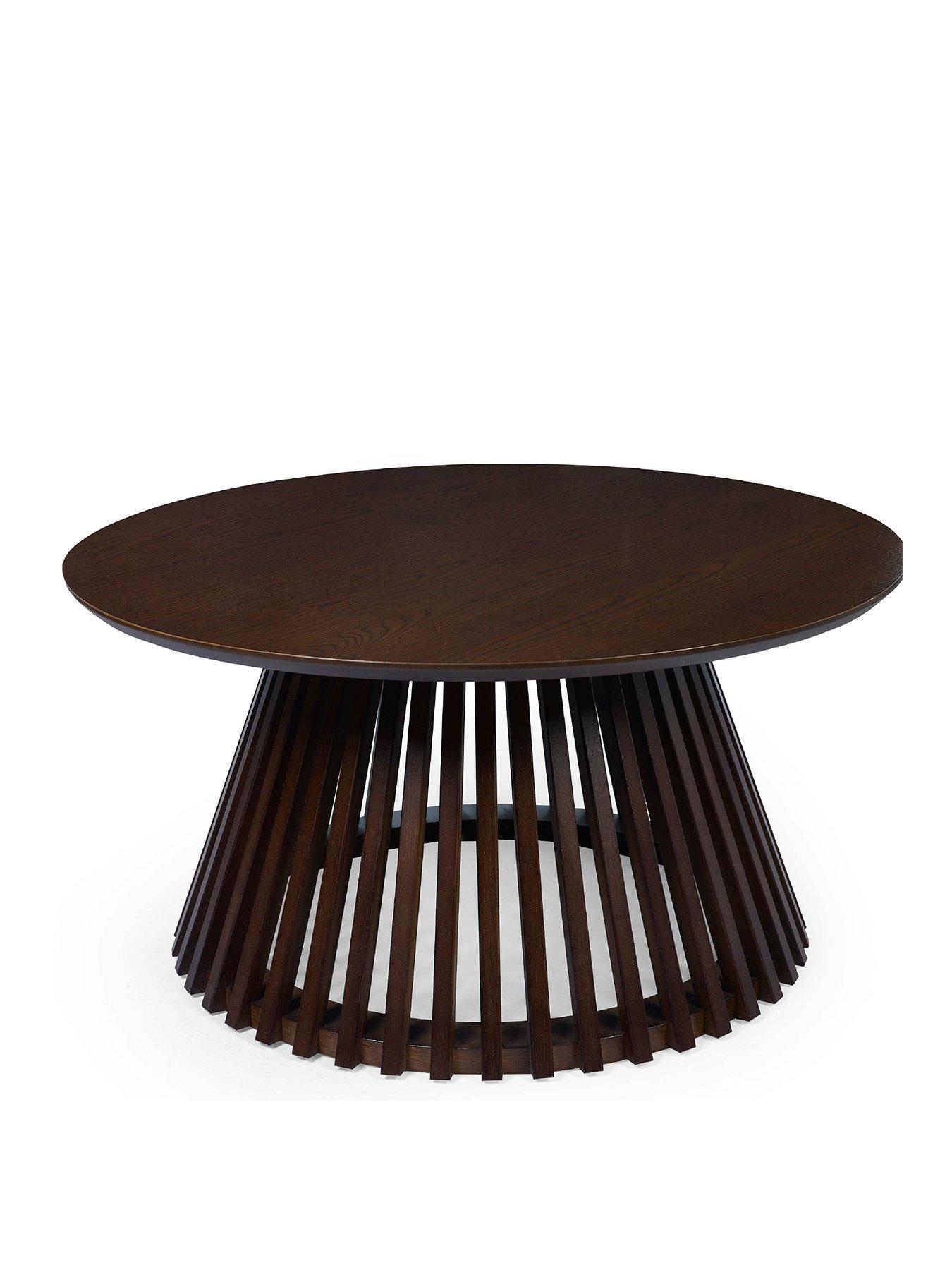 Image 2 of 4 of Julian Bowen Ollie Slatted Coffee Table - Cocoa Oak