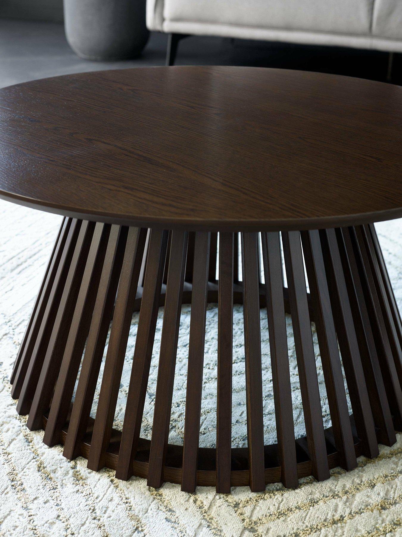 Image 3 of 4 of Julian Bowen Ollie Slatted Coffee Table - Cocoa Oak