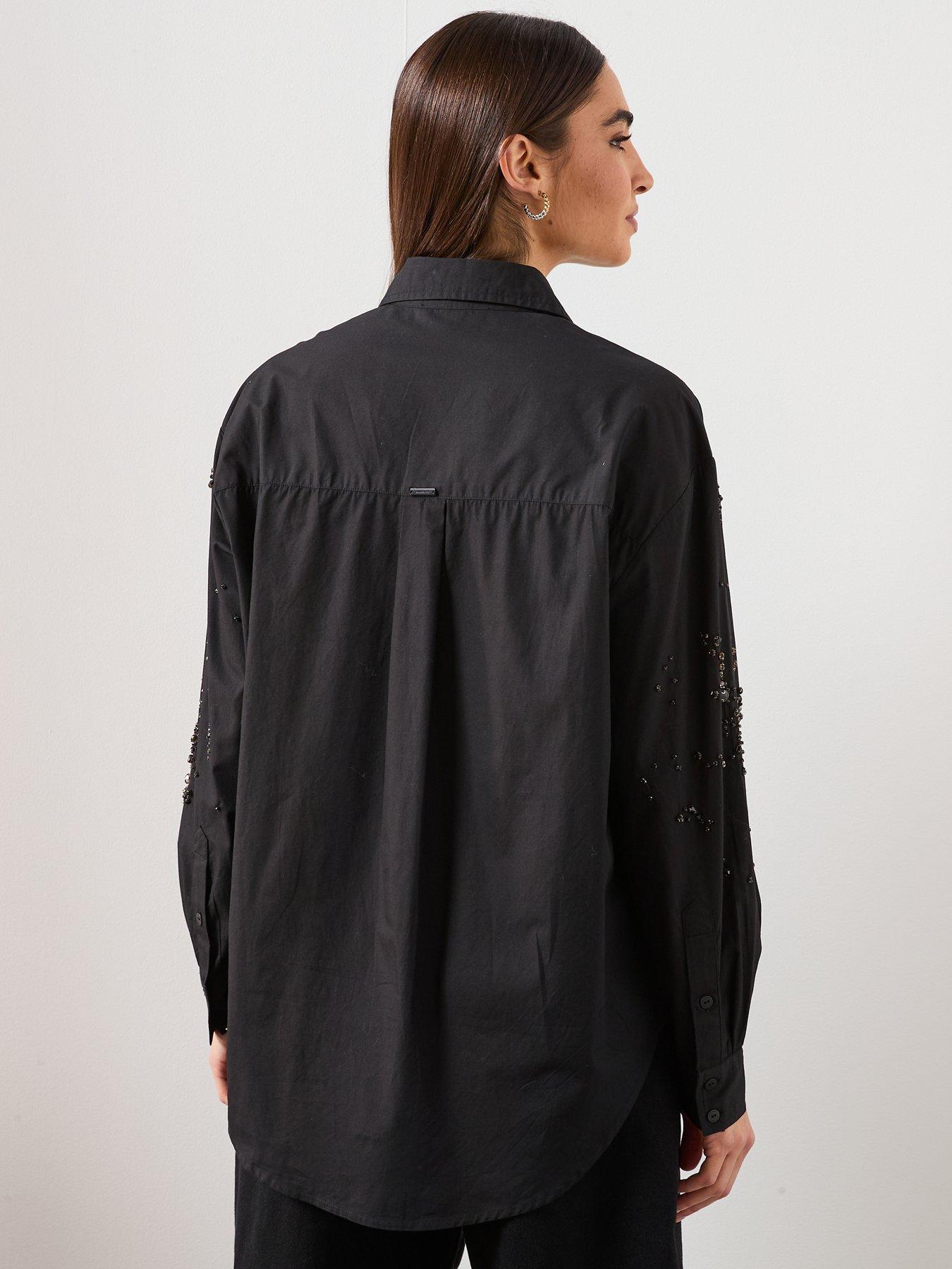 allsaints-gemi-embellished-shirt-blackstillFront