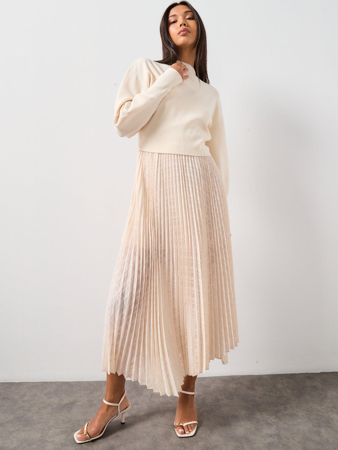 Image 6 of 6 of AllSaints Sinead Dress - Cream