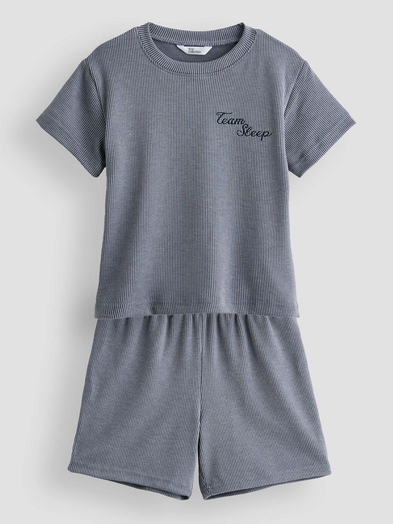 Image 2 of 6 of The Very Collection Boys 2 Pack Lounge Stripe Pyjamas