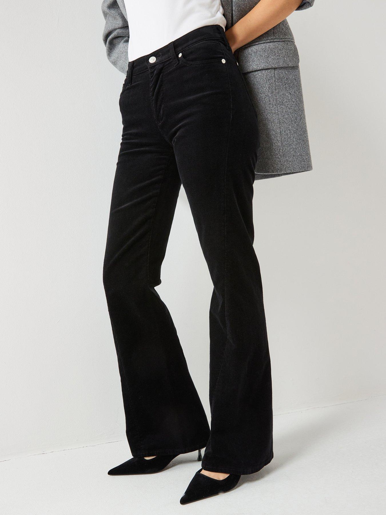 7-for-all-mankind-corduroy-twisted-dojo-tailorless-flare-jeans-blackfront