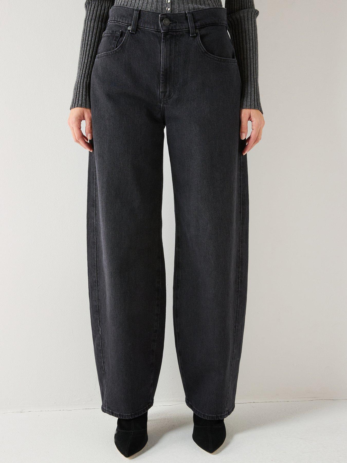 7 FOR ALL MANKIND Twisted Bonnie Balloon Fit Jeans - Black