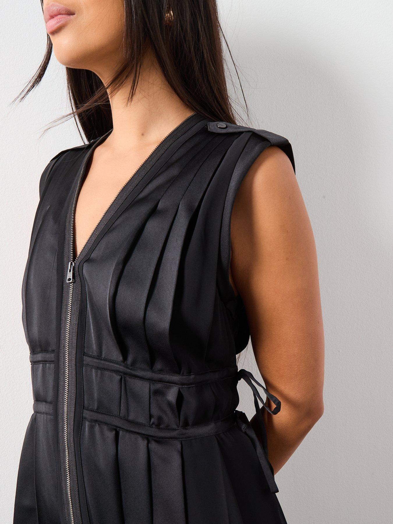 Image 4 of 6 of AllSaints Amala Dress - Black
