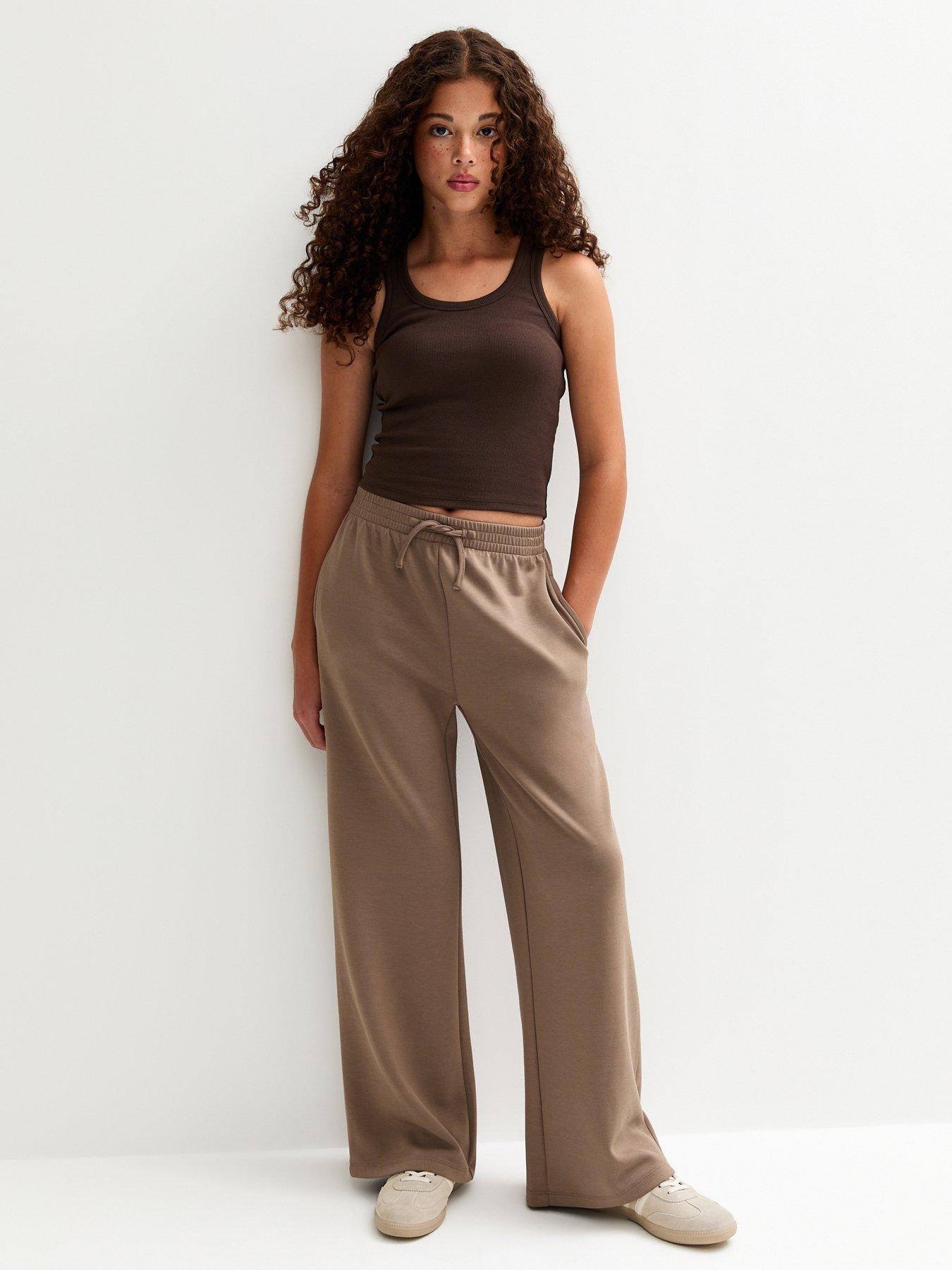 new-look-915-girls-soft-touch-wide-leg-joggers-light-brown