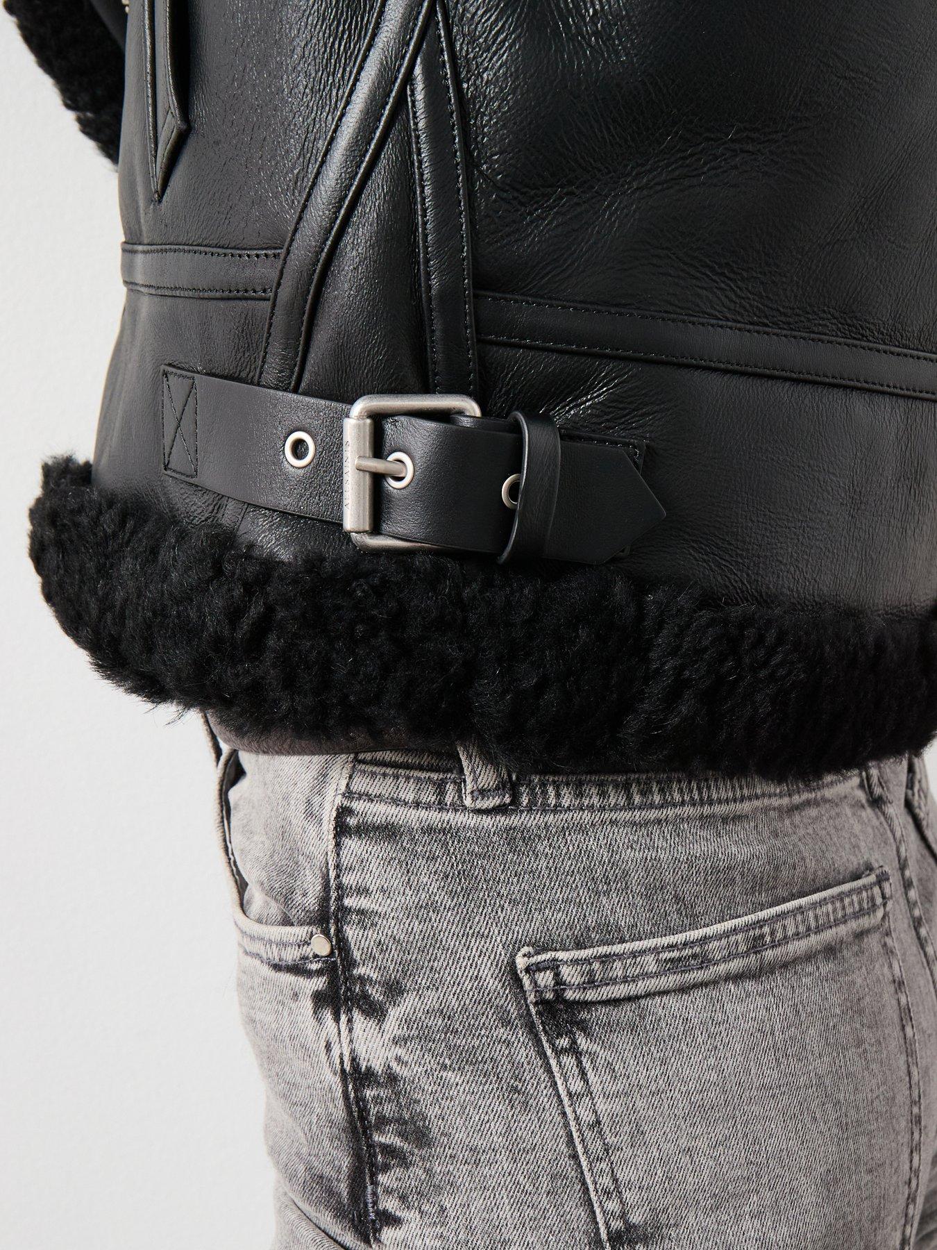 Image 4 of 6 of AllSaints Lorel Flying Jacket - Black