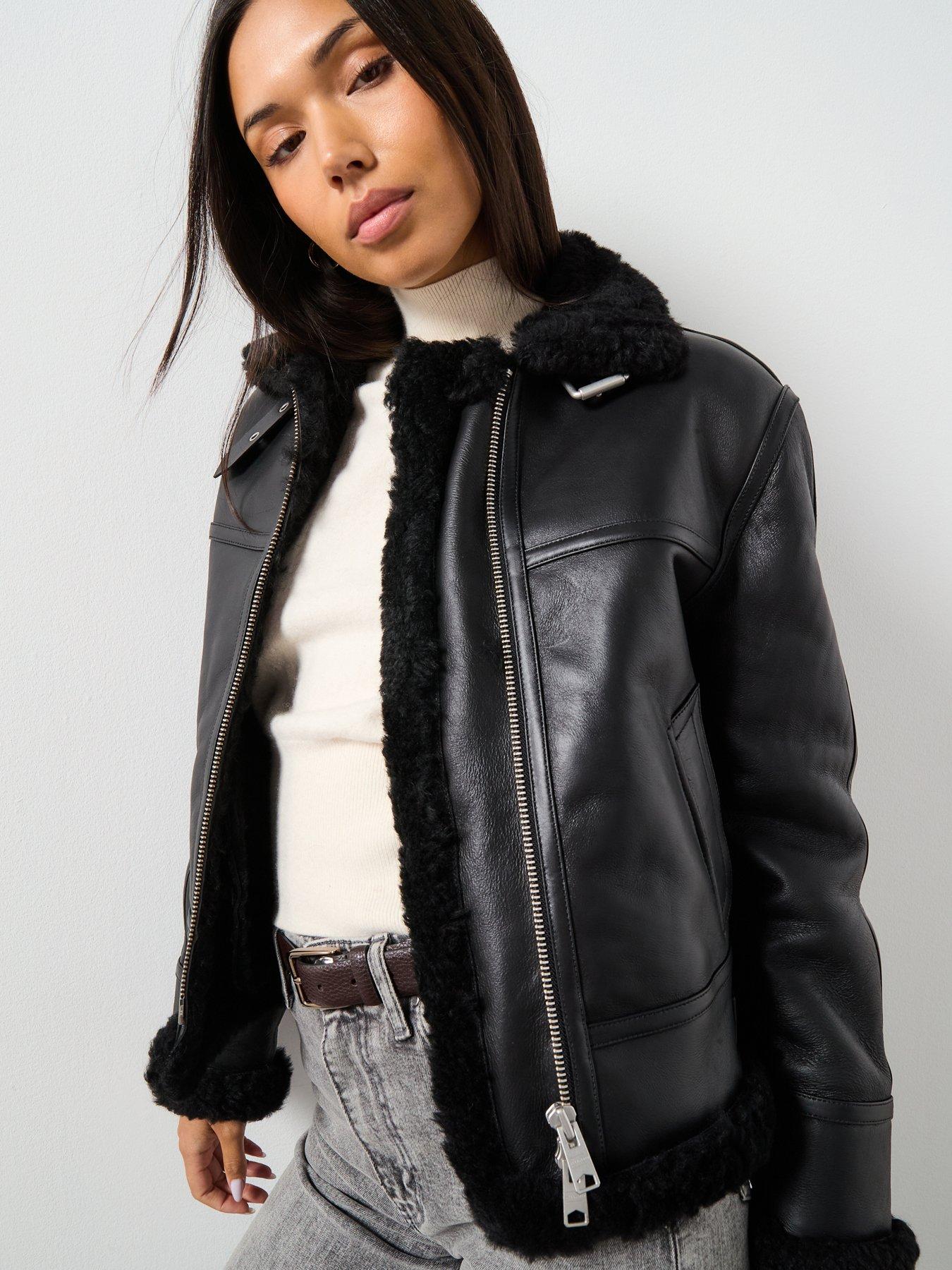 Image 5 of 6 of AllSaints Lorel Flying Jacket - Black